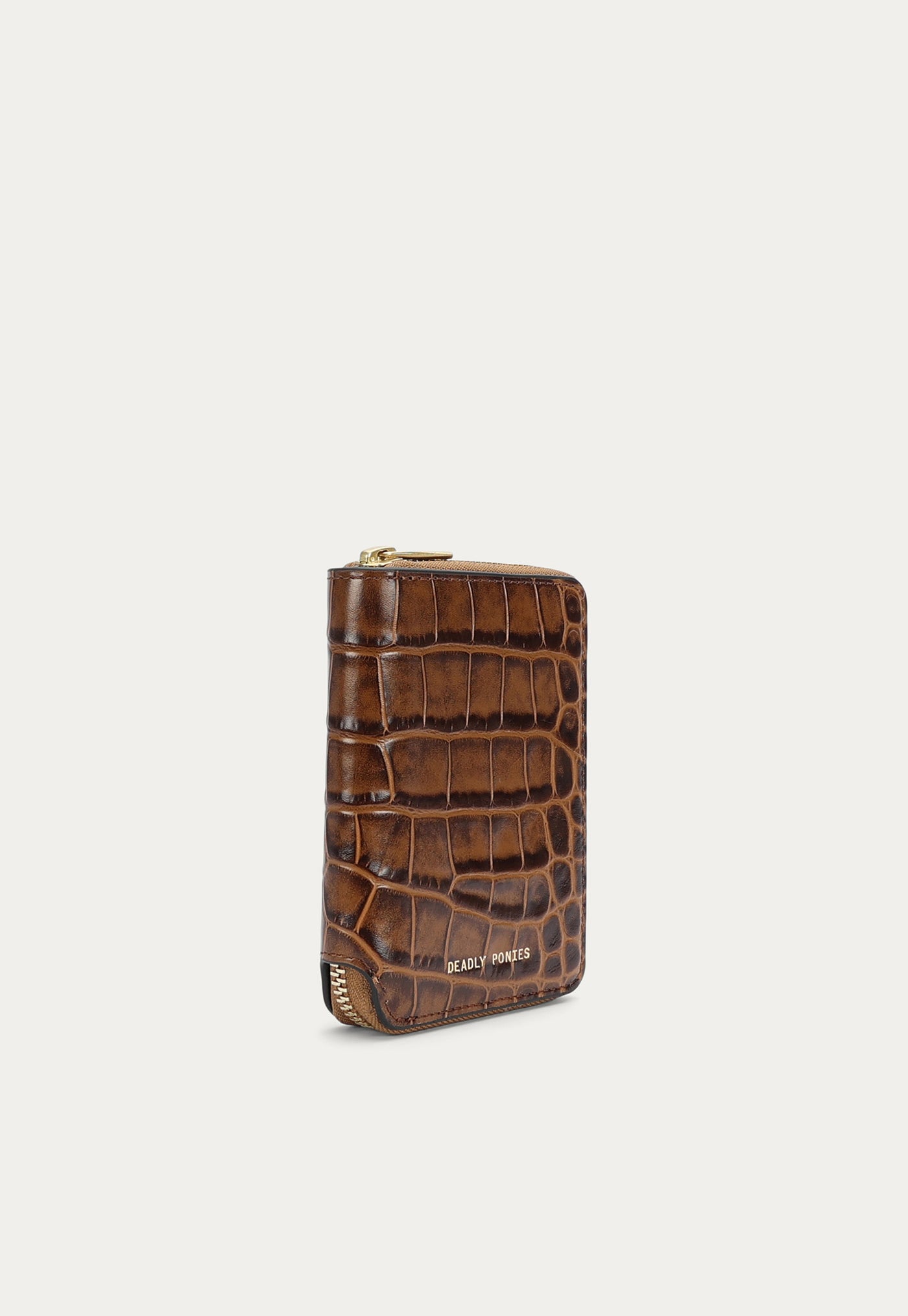 Mini Wallet - Toffee Croc