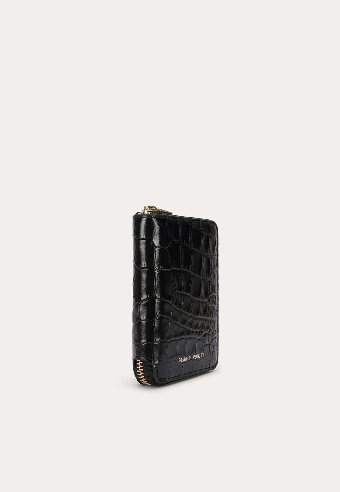 Mini Wallet - Black Croc