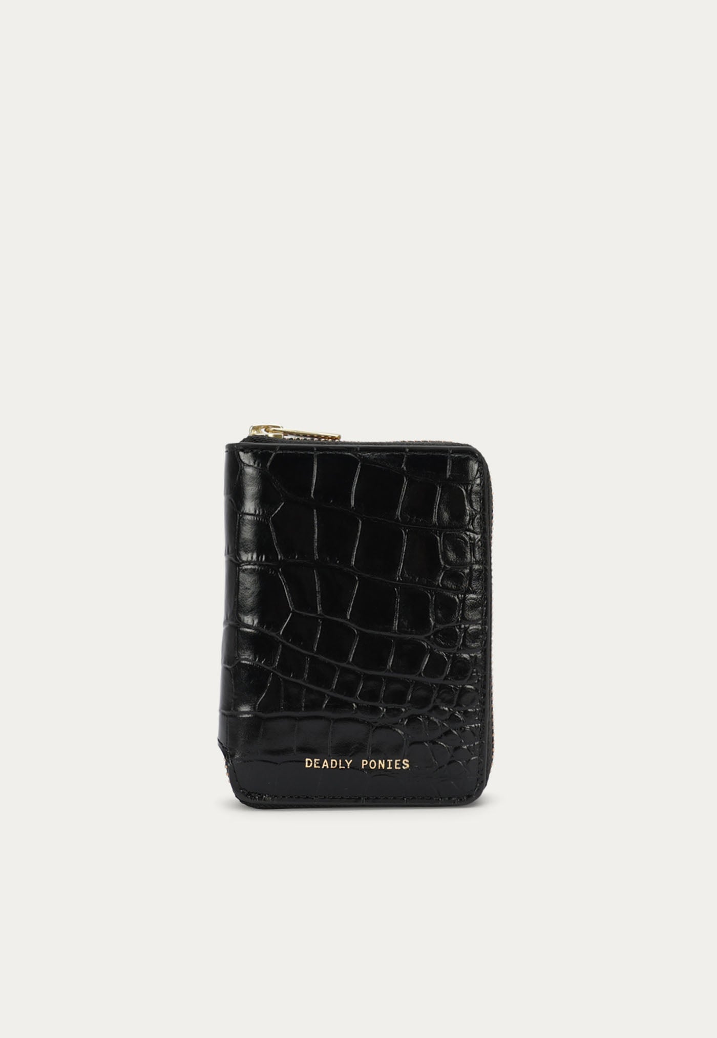 Mini Wallet - Black Croc
