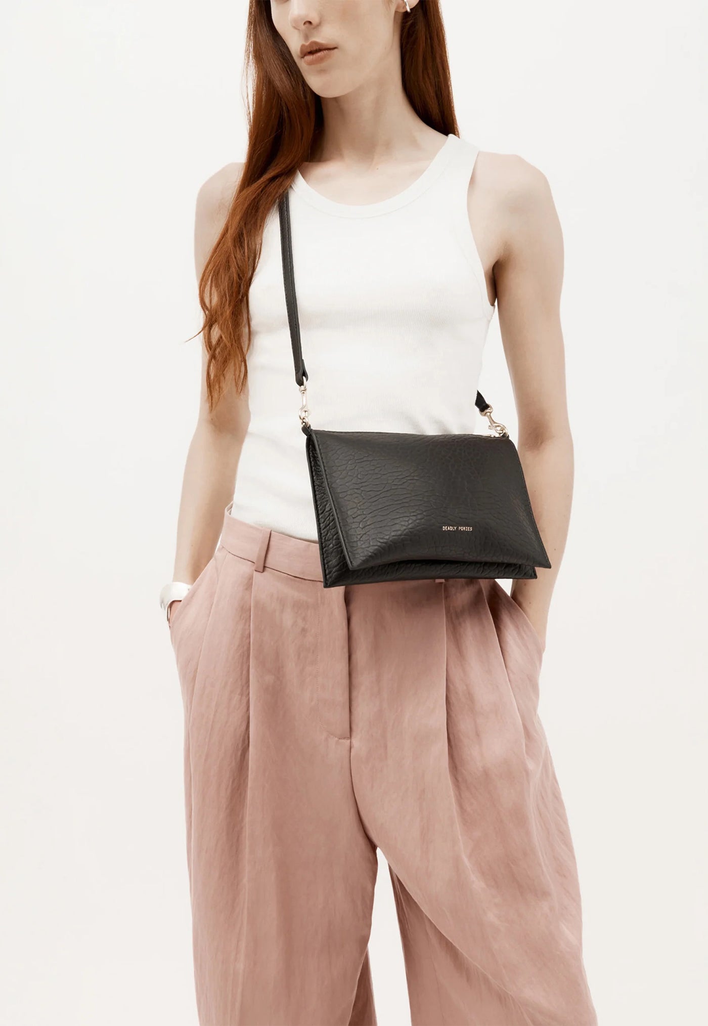 Siamese Bag - Black Bulle/Brass