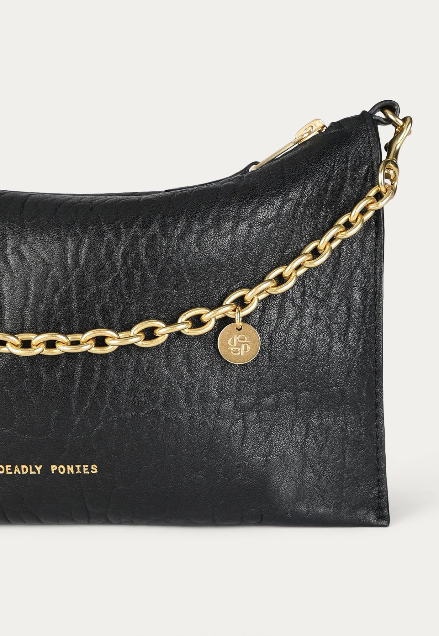 Siamese Bag - Black Bulle/Brass