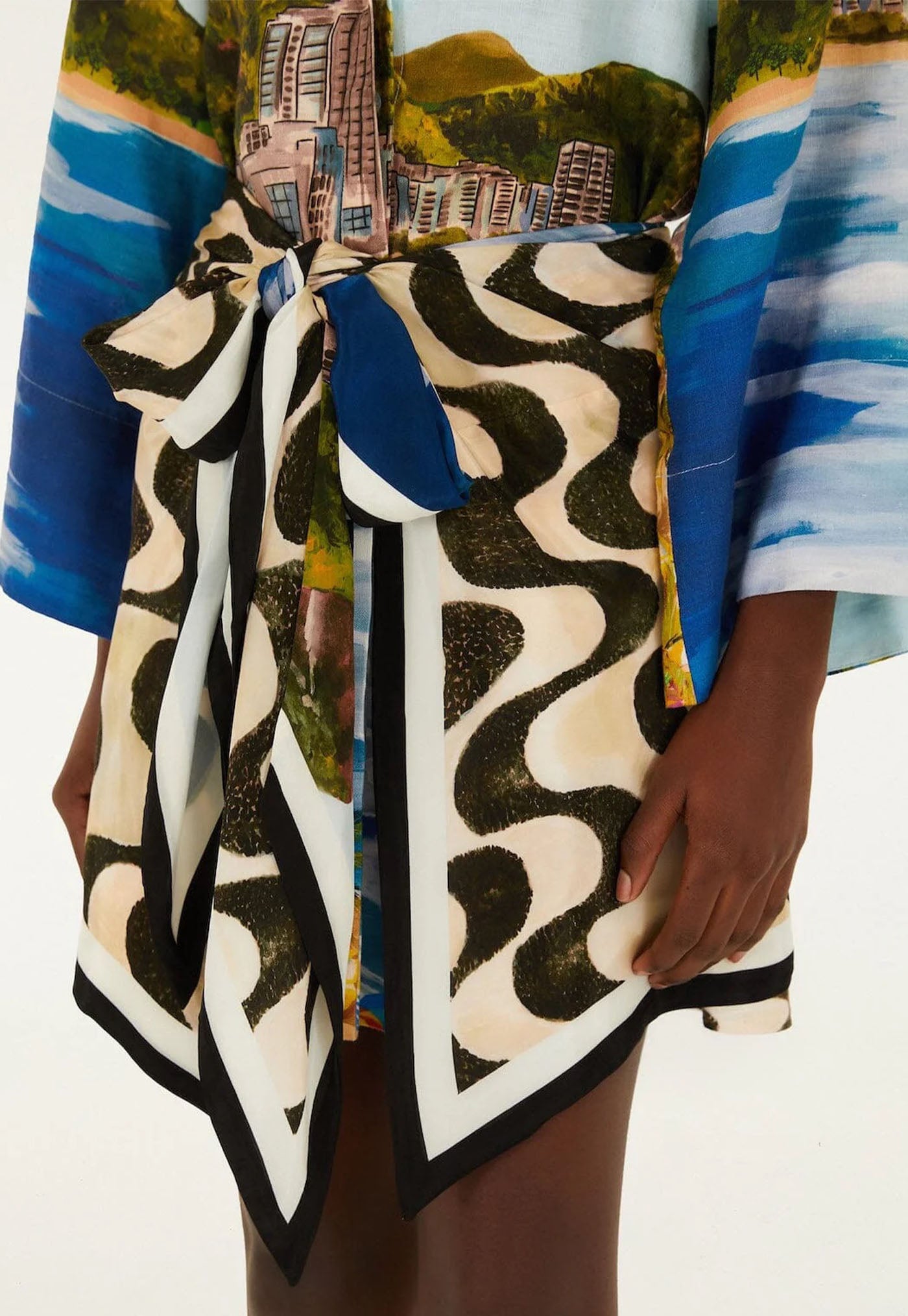 Copacabana Long Sleeve Kimono - Beach Multicolour