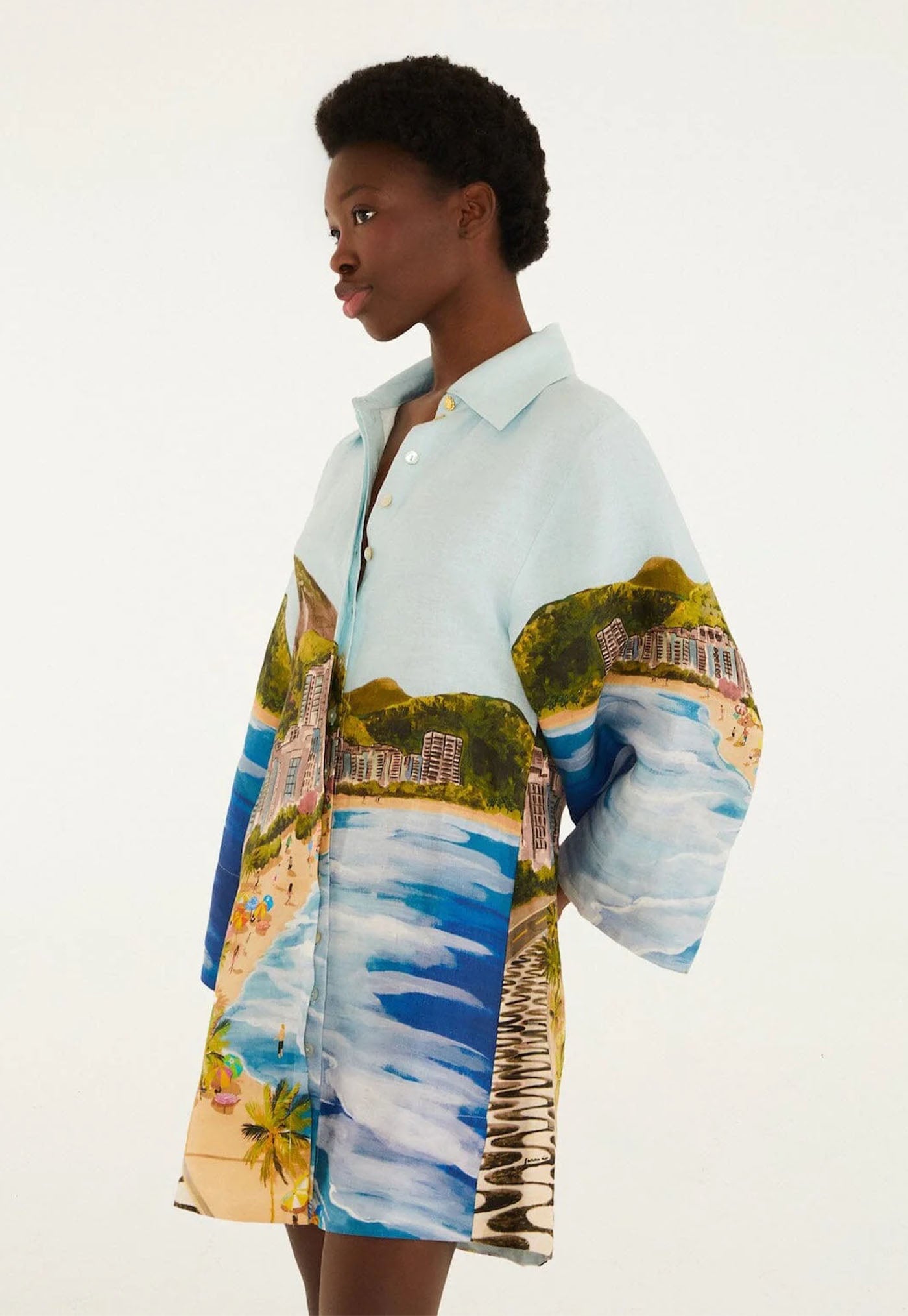 Copacabana Long Sleeve Kimono - Beach Multicolour