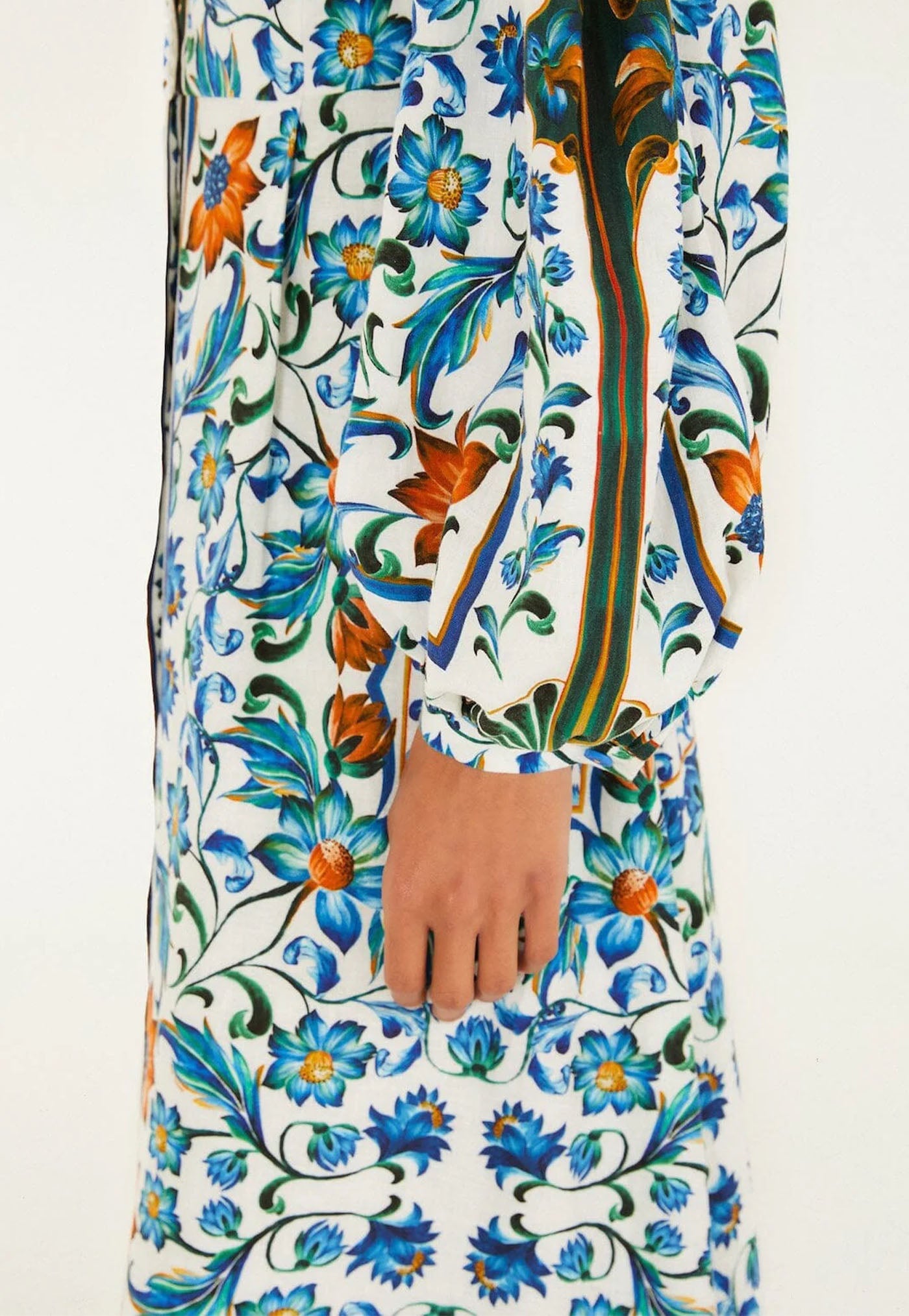 Flora Tile Maxi Dress - Off White