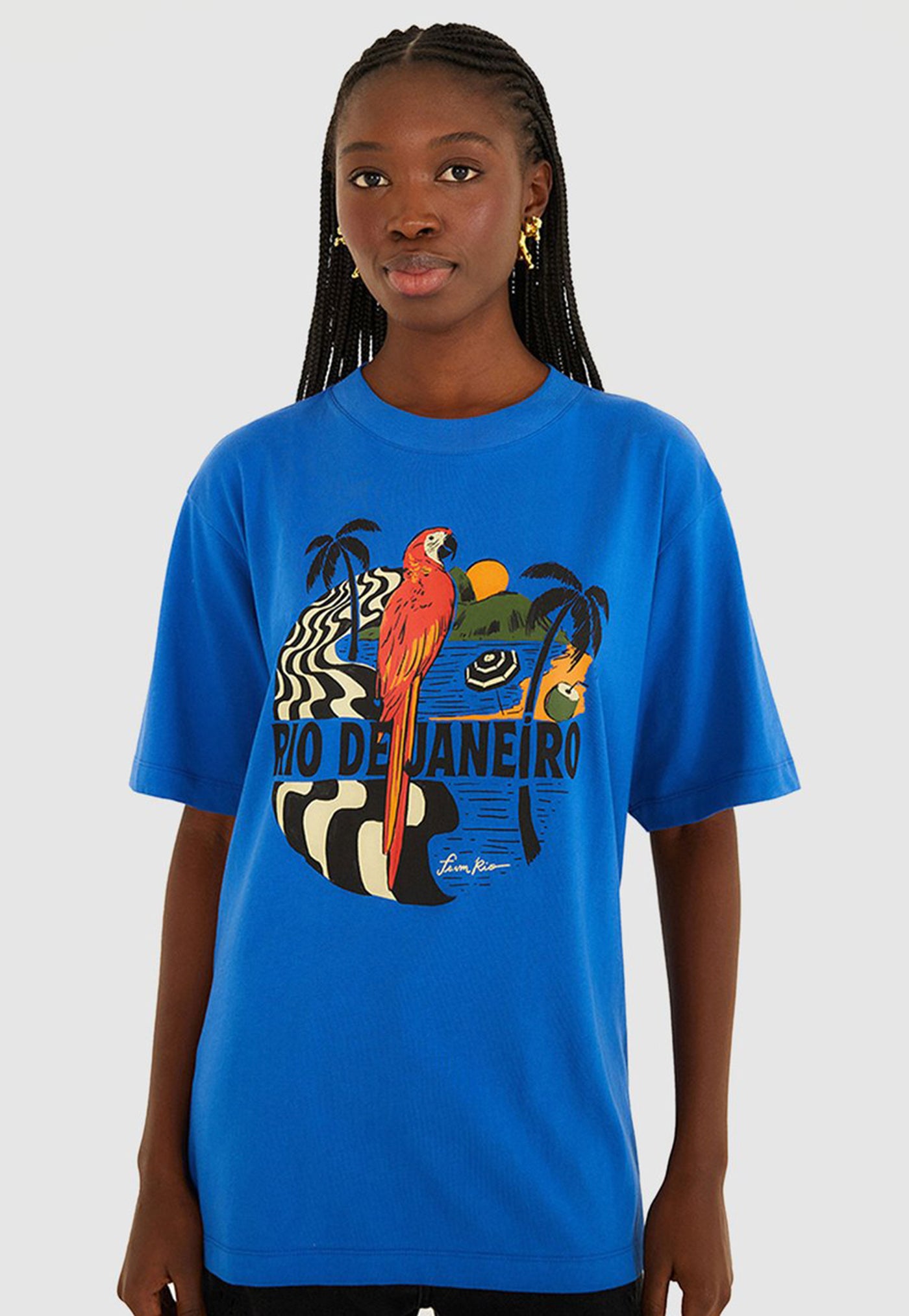Rio De Janerio Relaxed T-Shirt - Blue