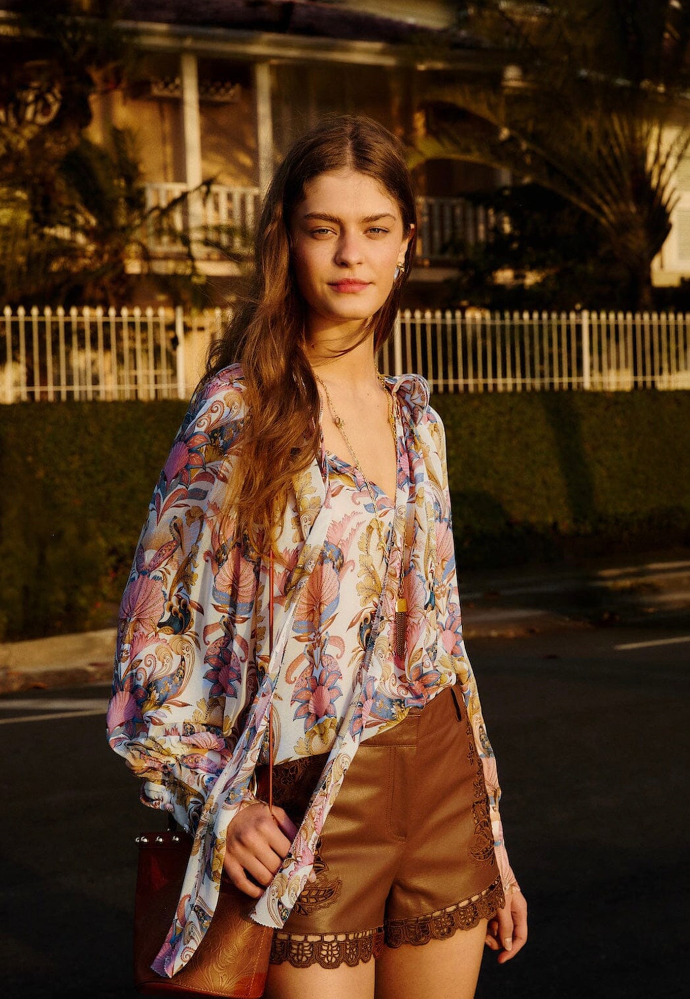 Sea Garden Ruffled Long Sleeve Blouse  - Off White