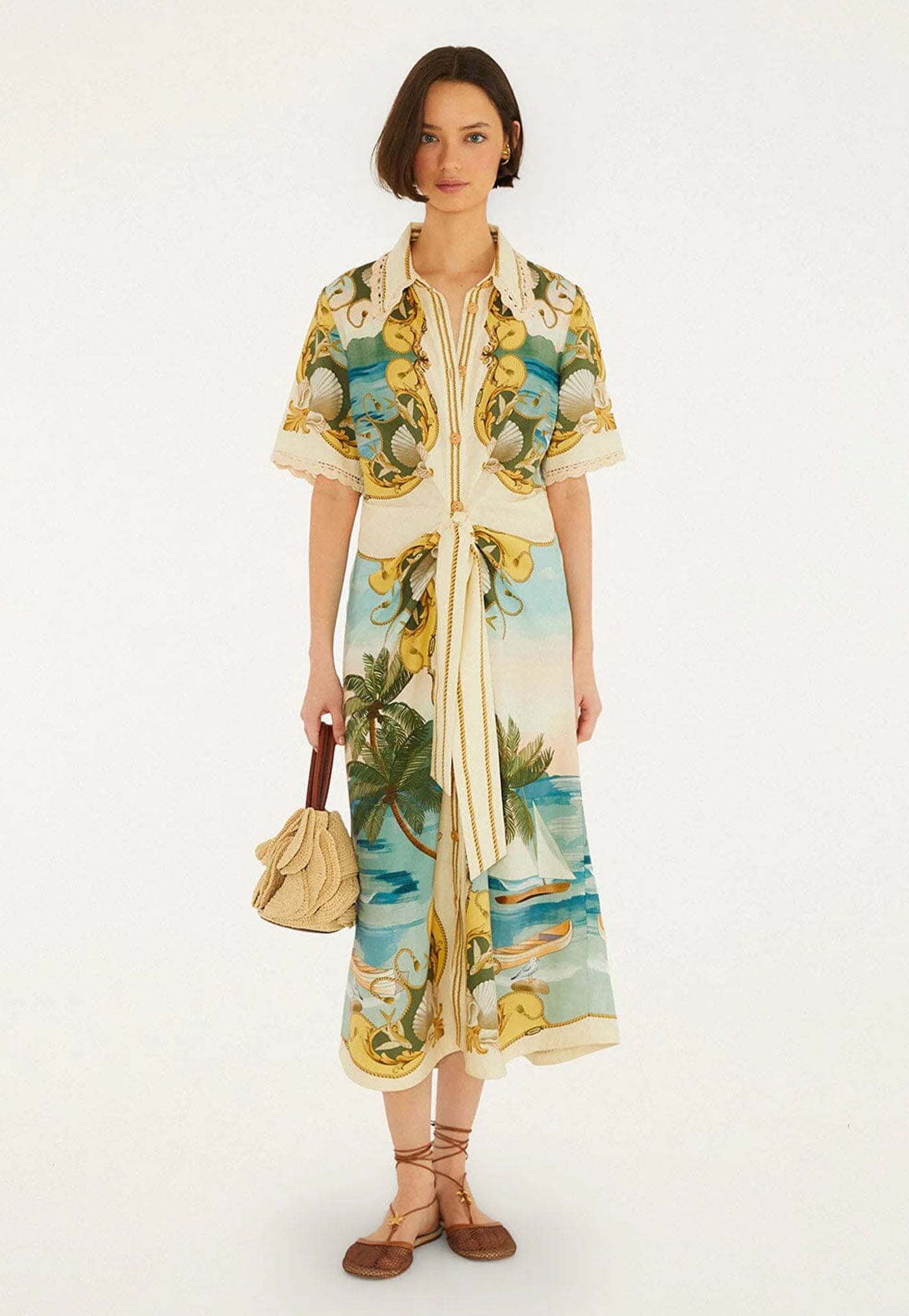 Royal Sea Midi Dress - Multicolour