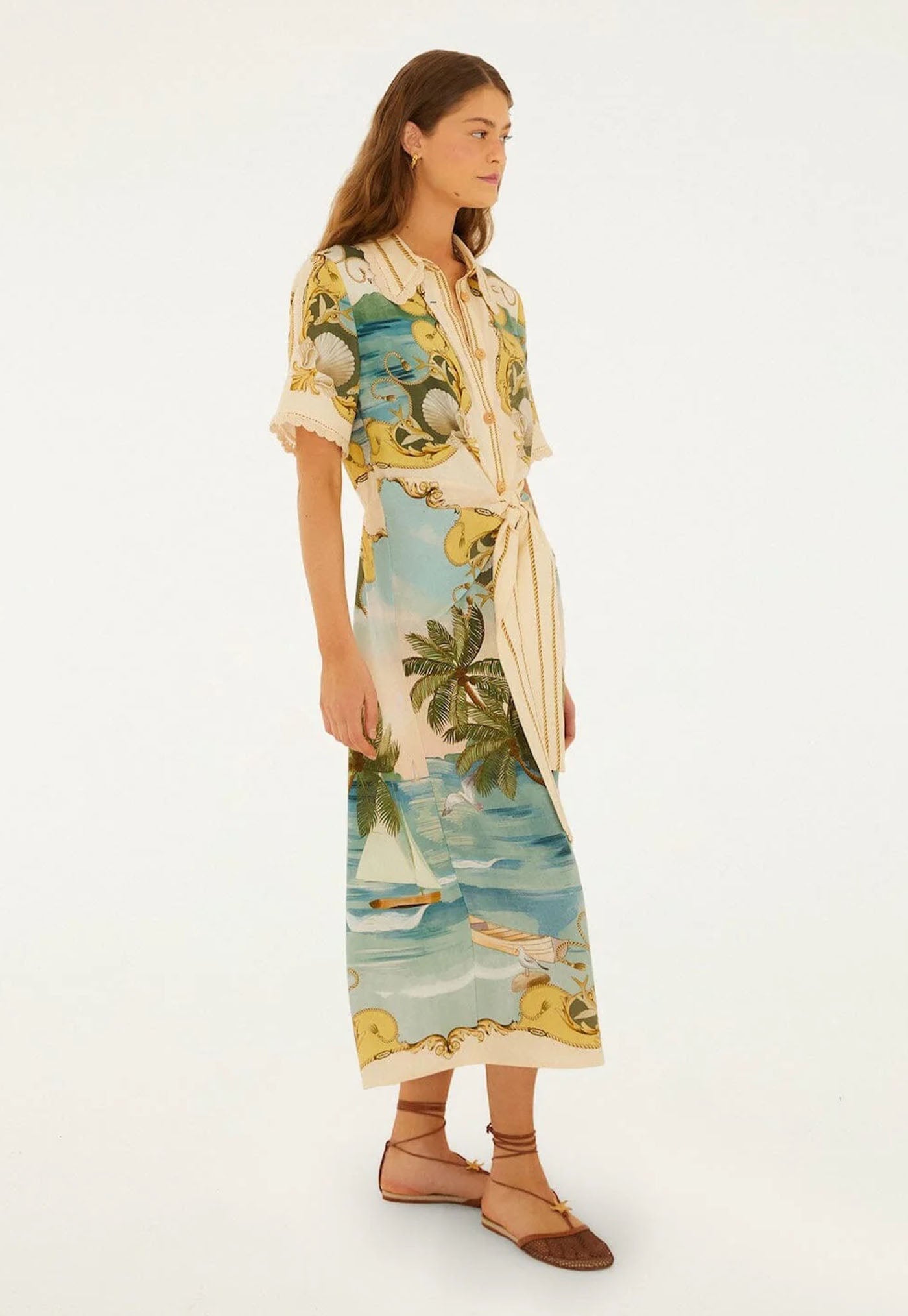 Royal Sea Midi Dress - Multicolour