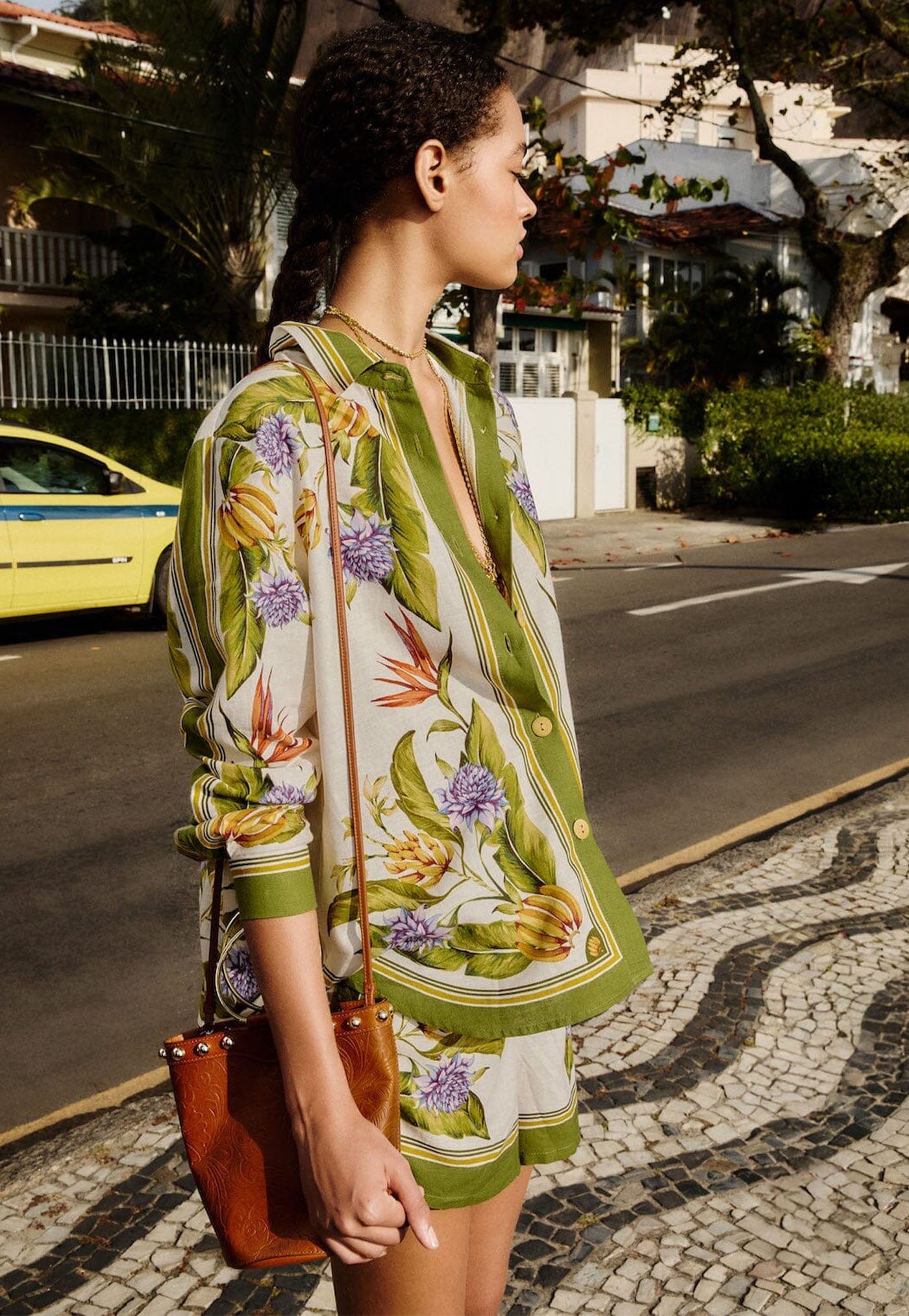 Tropical Scarf Sand Shirt - Multi