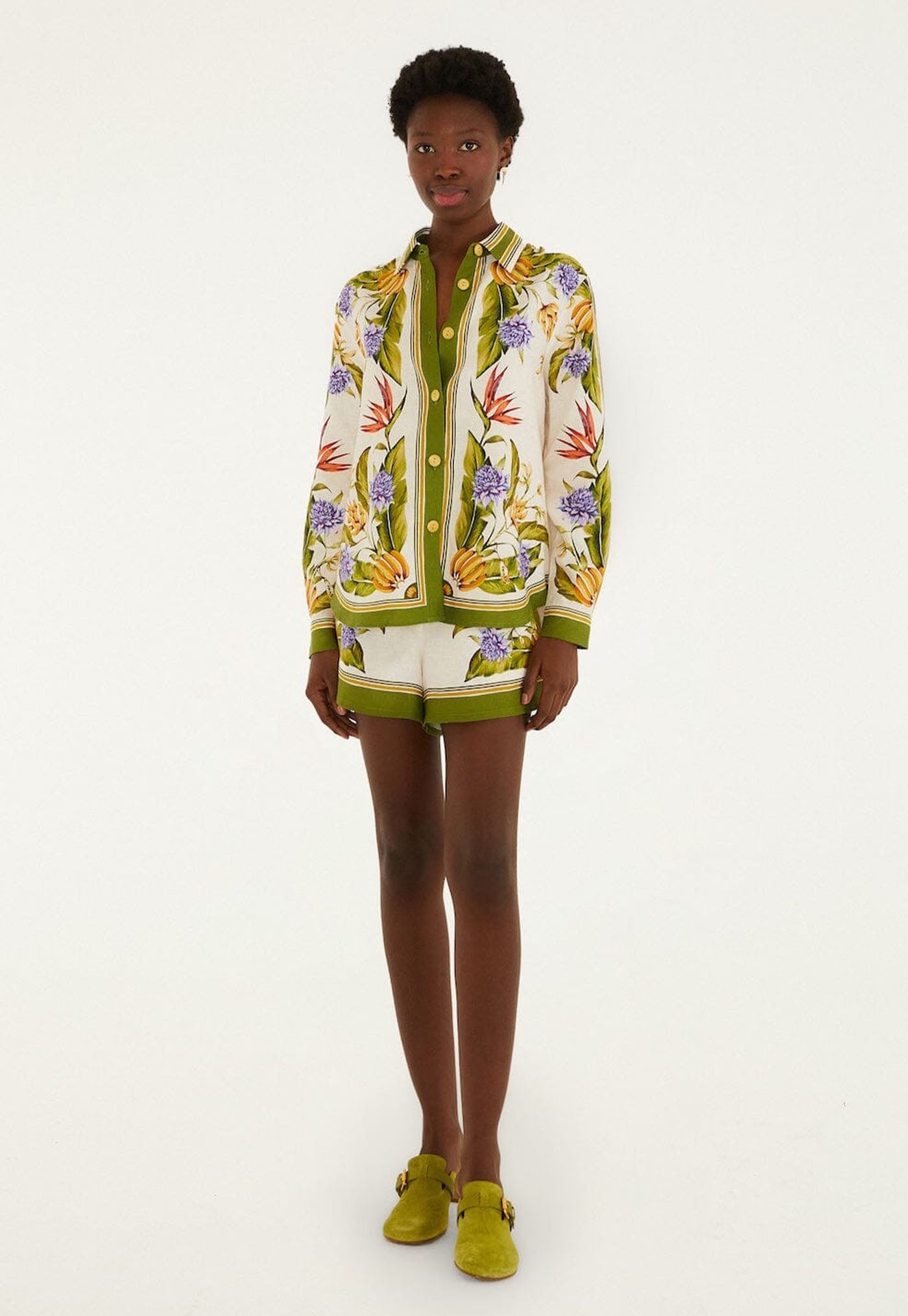 Tropical Scarf Sand Shirt - Multi
