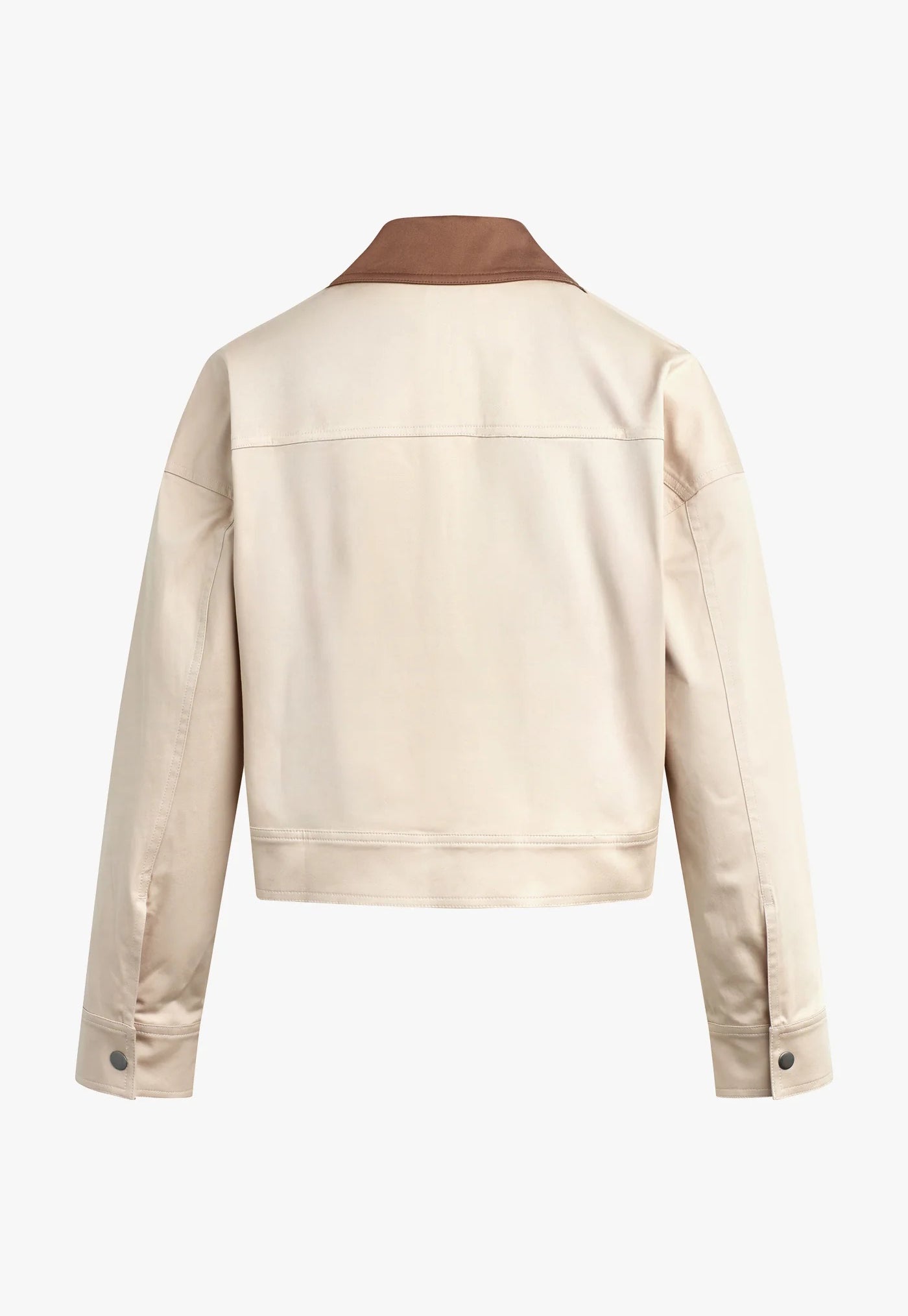 The Monica Jacket - Beige w/ Khaki Contrast