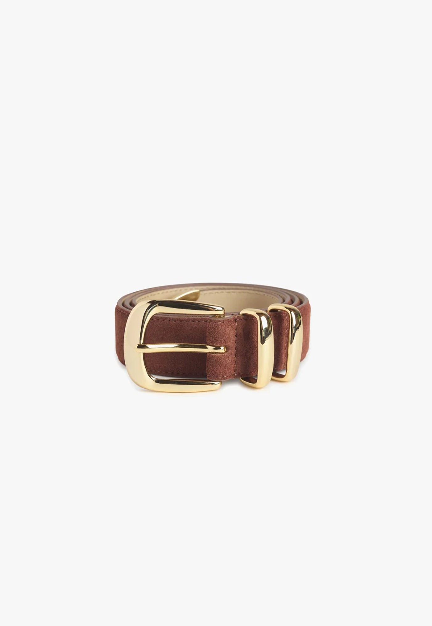 The Suede Jordan Belt - Brown/Polished