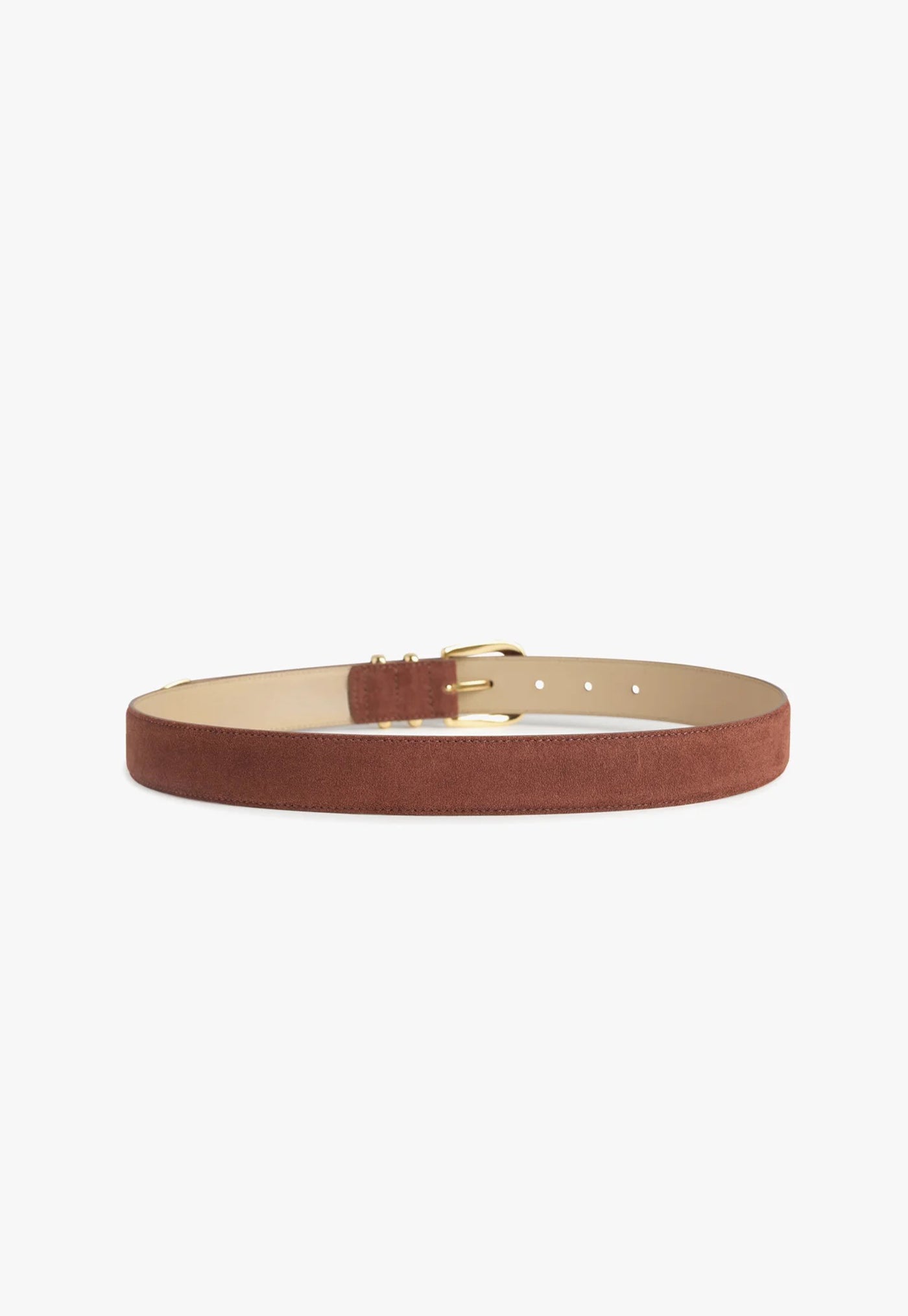The Suede Jordan Belt - Brown/Polished