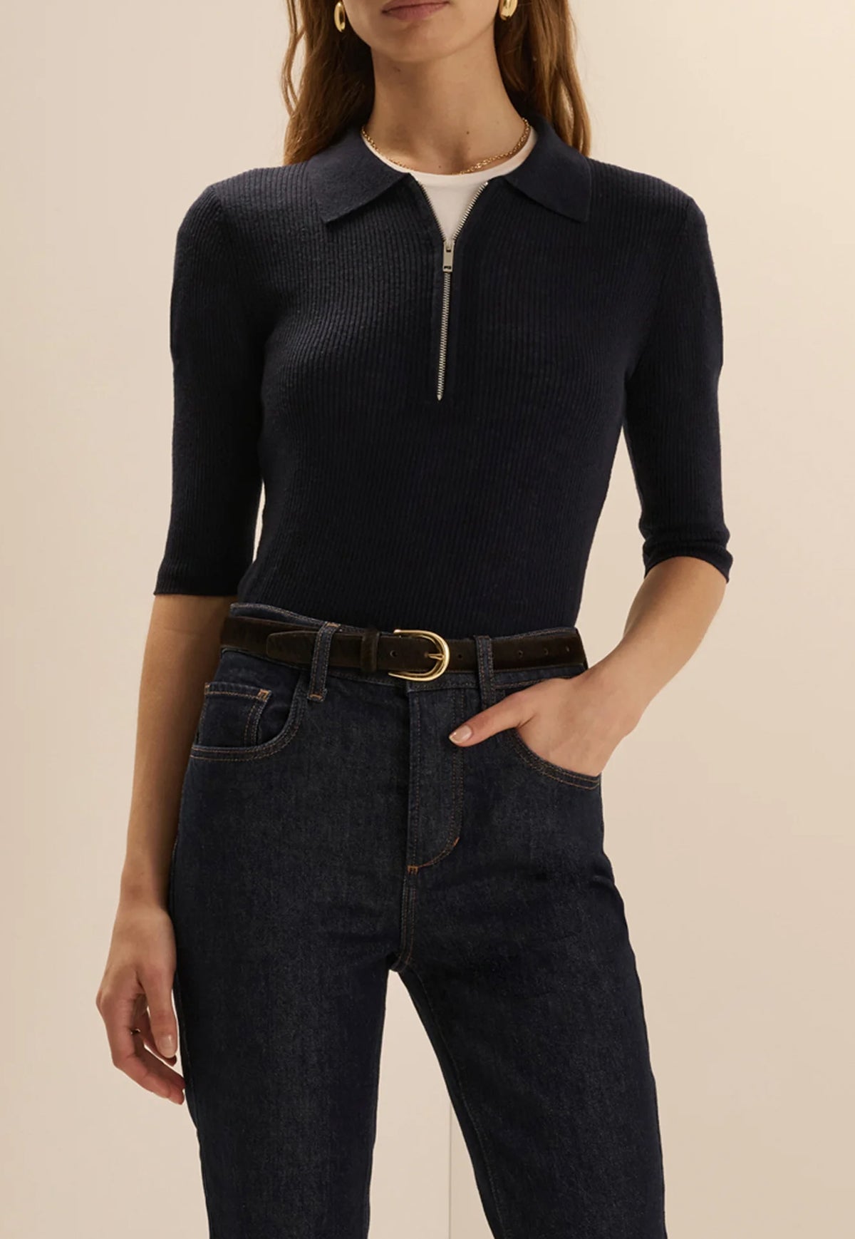 The Downtown Polo - Navy