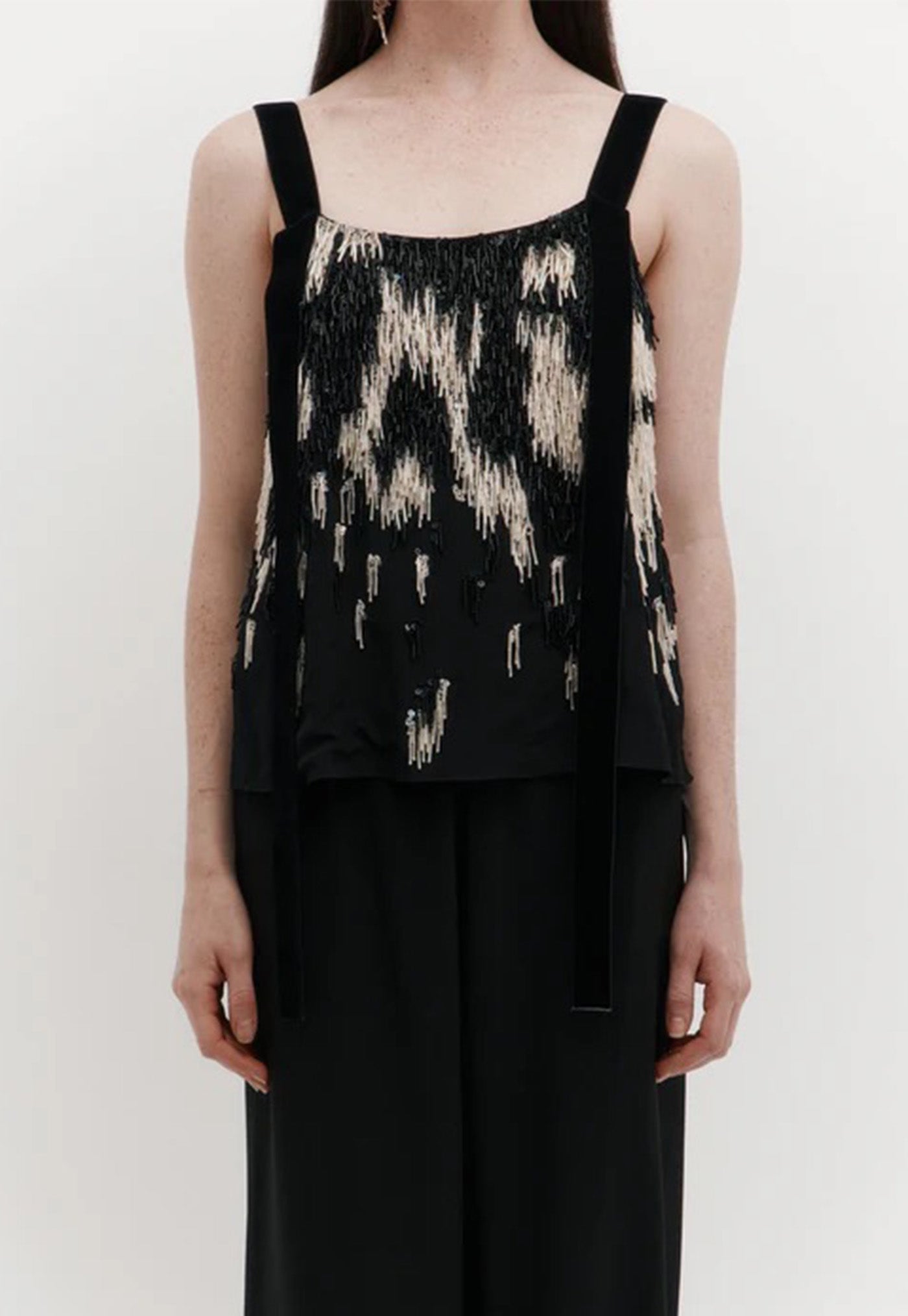 Buchanan Top - Ivory & Black