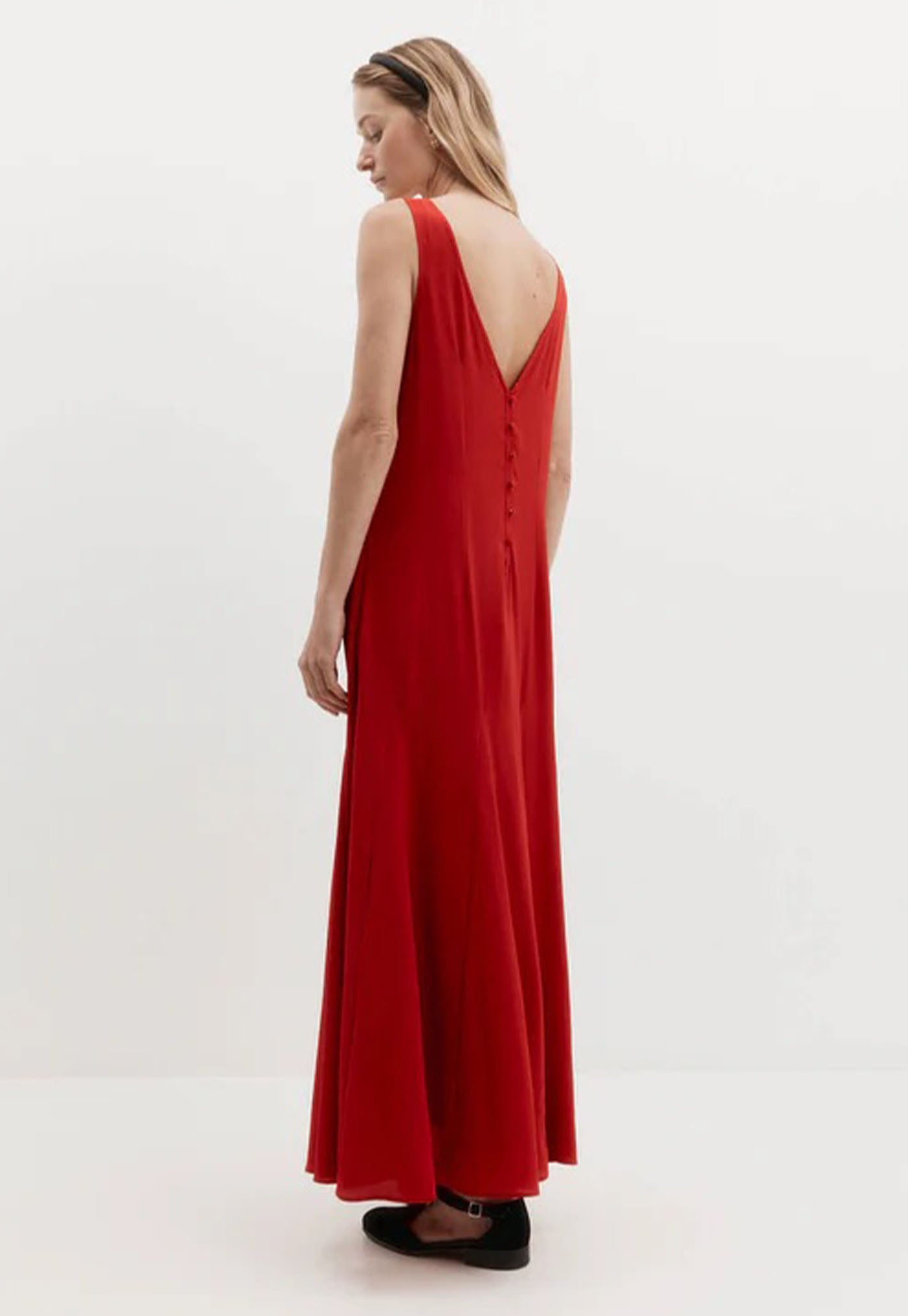 Godet Dress - Red