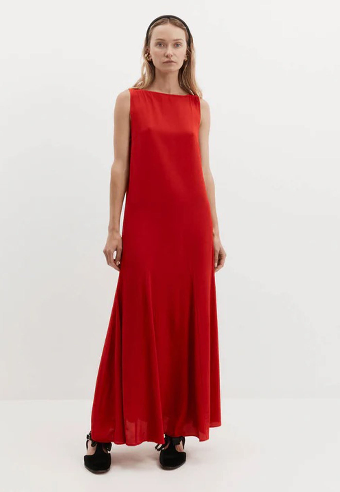 Godet Dress - Red