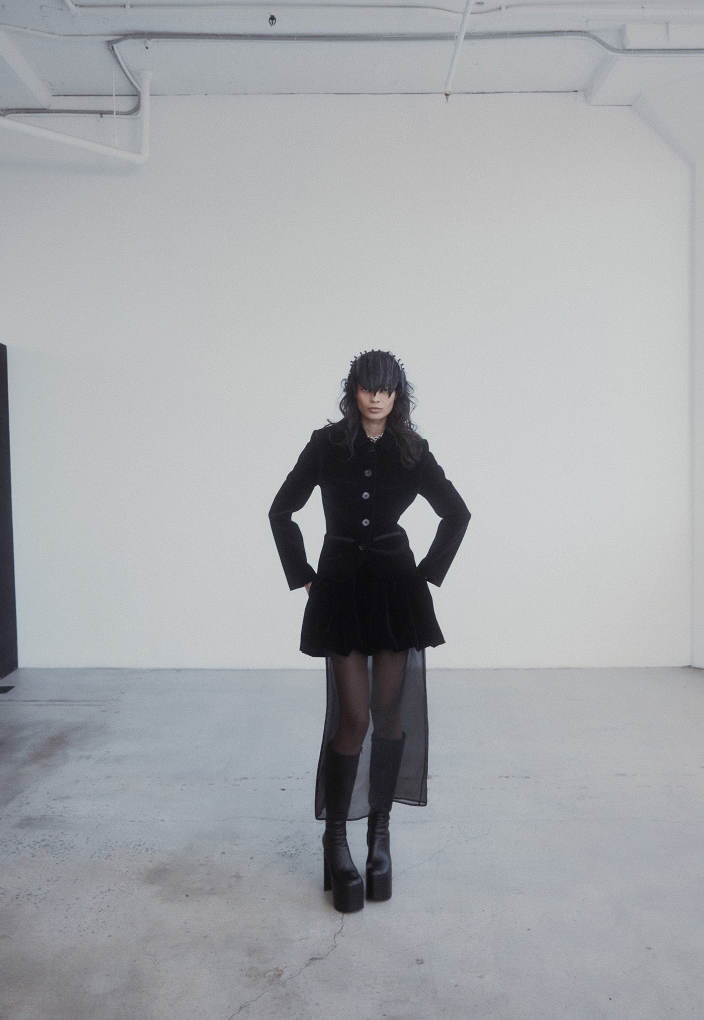 Macy Skirt - Black Velvet