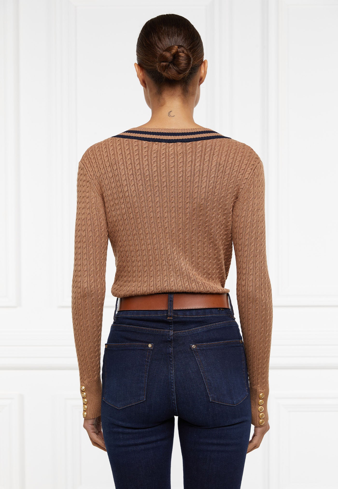 Zoe Knit - Dark Camel Marl