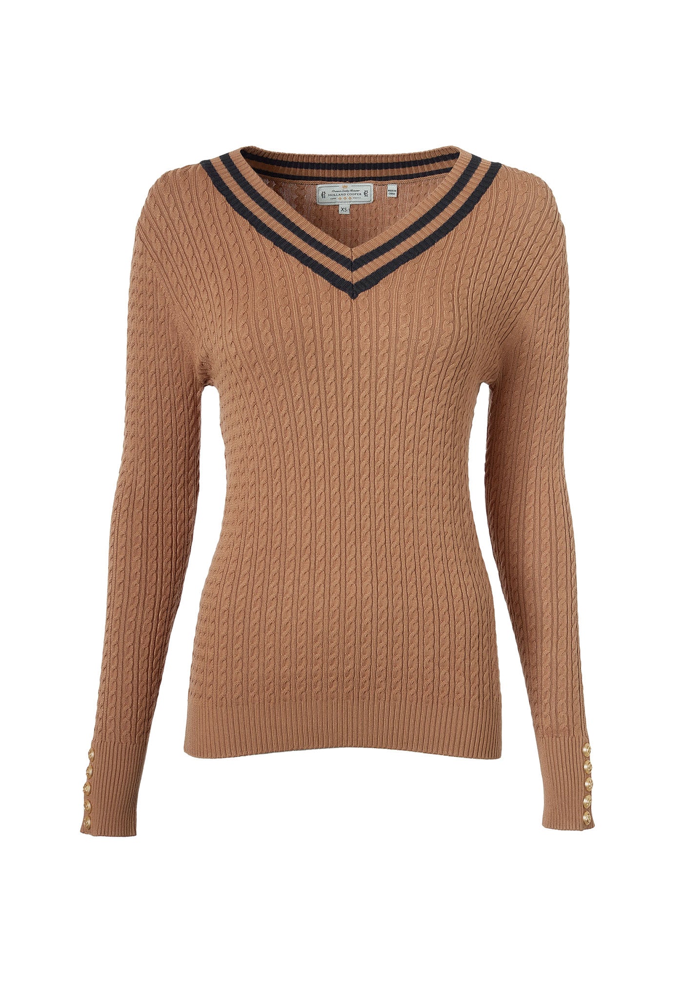 Zoe Knit - Dark Camel Marl
