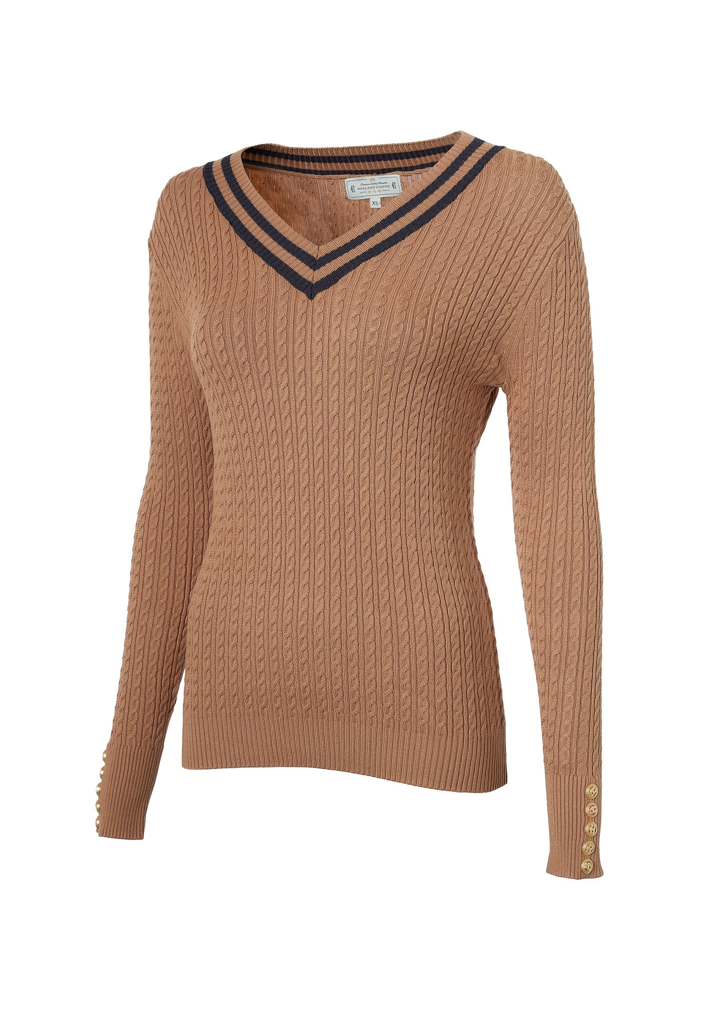 Zoe Knit - Dark Camel Marl