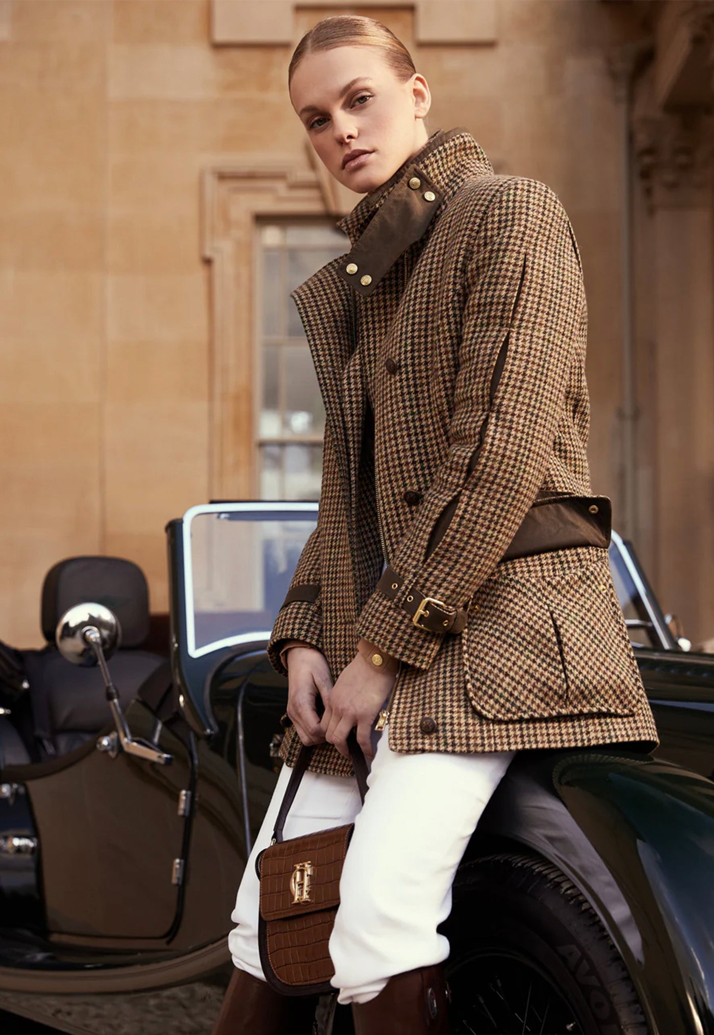 Balmoral Field Coat - Hailes Green Tweed