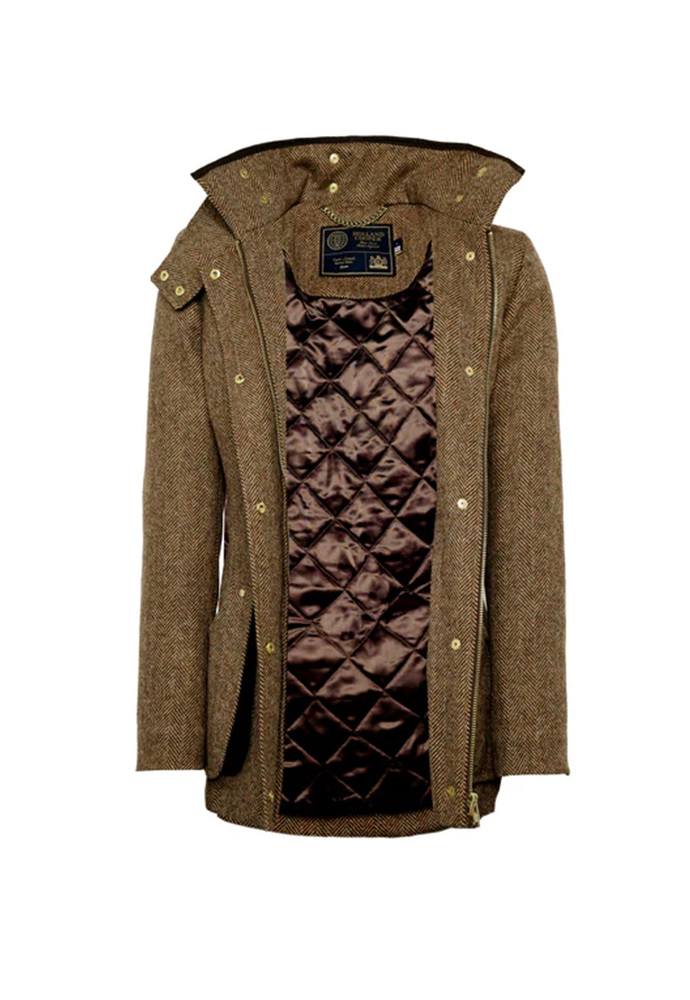 Country Classic Jacket - Large Scale Brown Herringbone