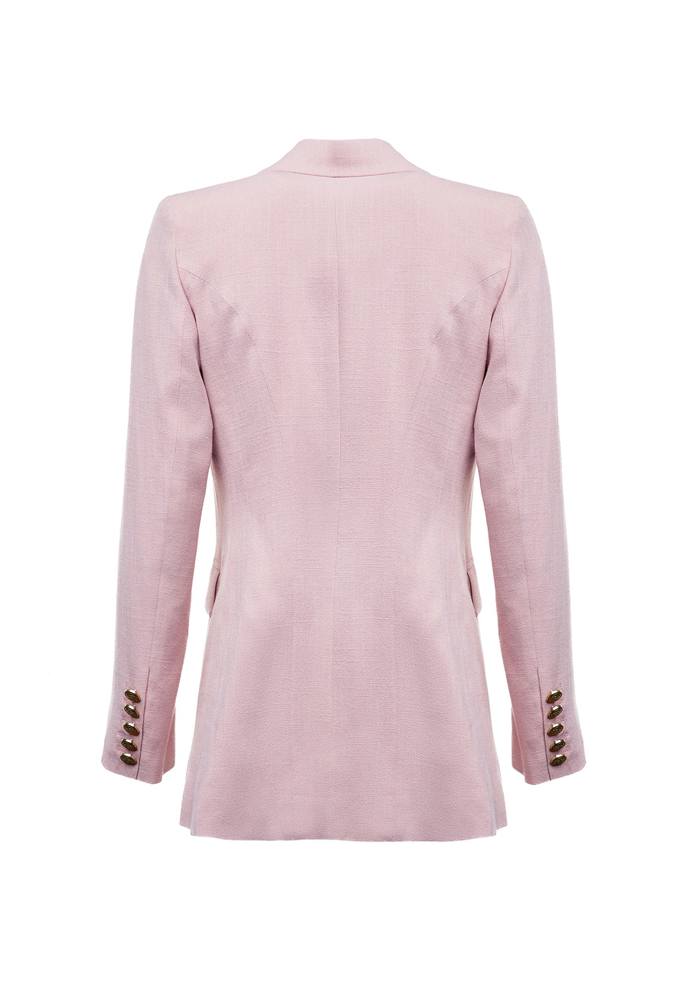 Double Breasted Blazer - Pink Linen