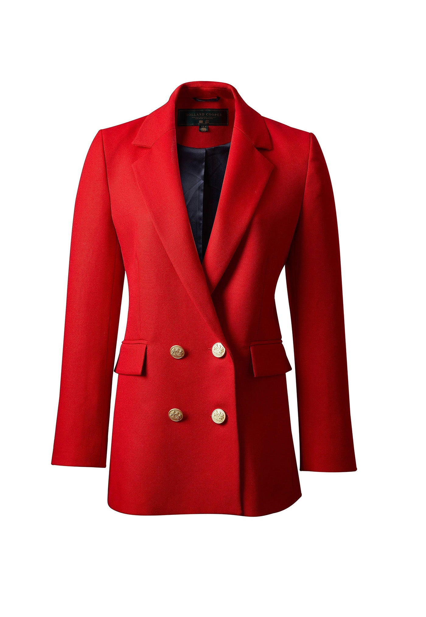 Double Breasted Blazer - Red Barathea