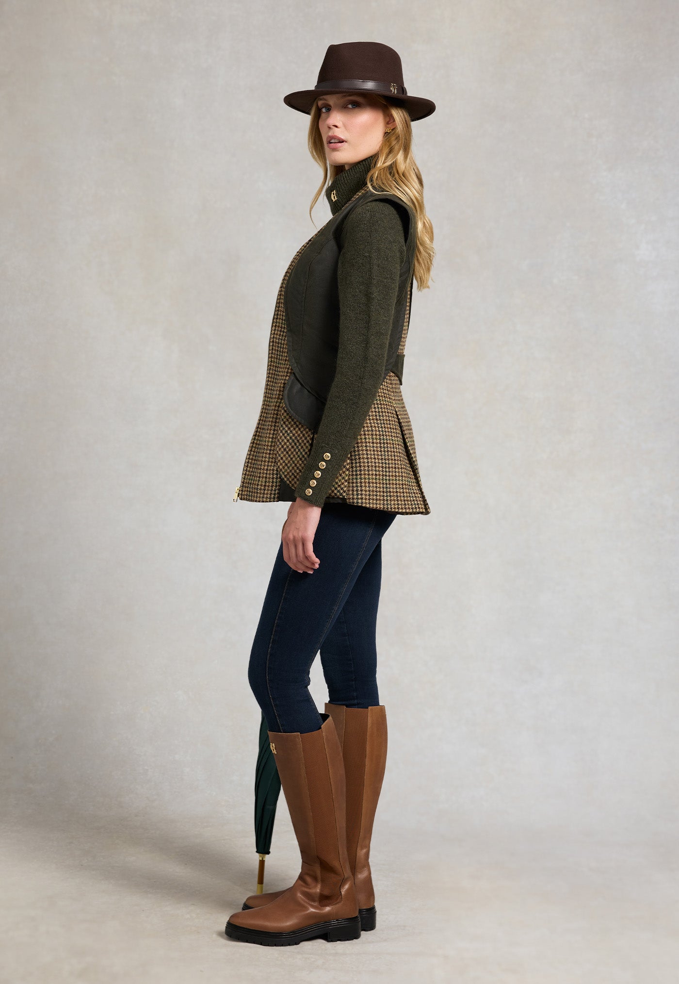 Field Vest - Hailes Green Tweed