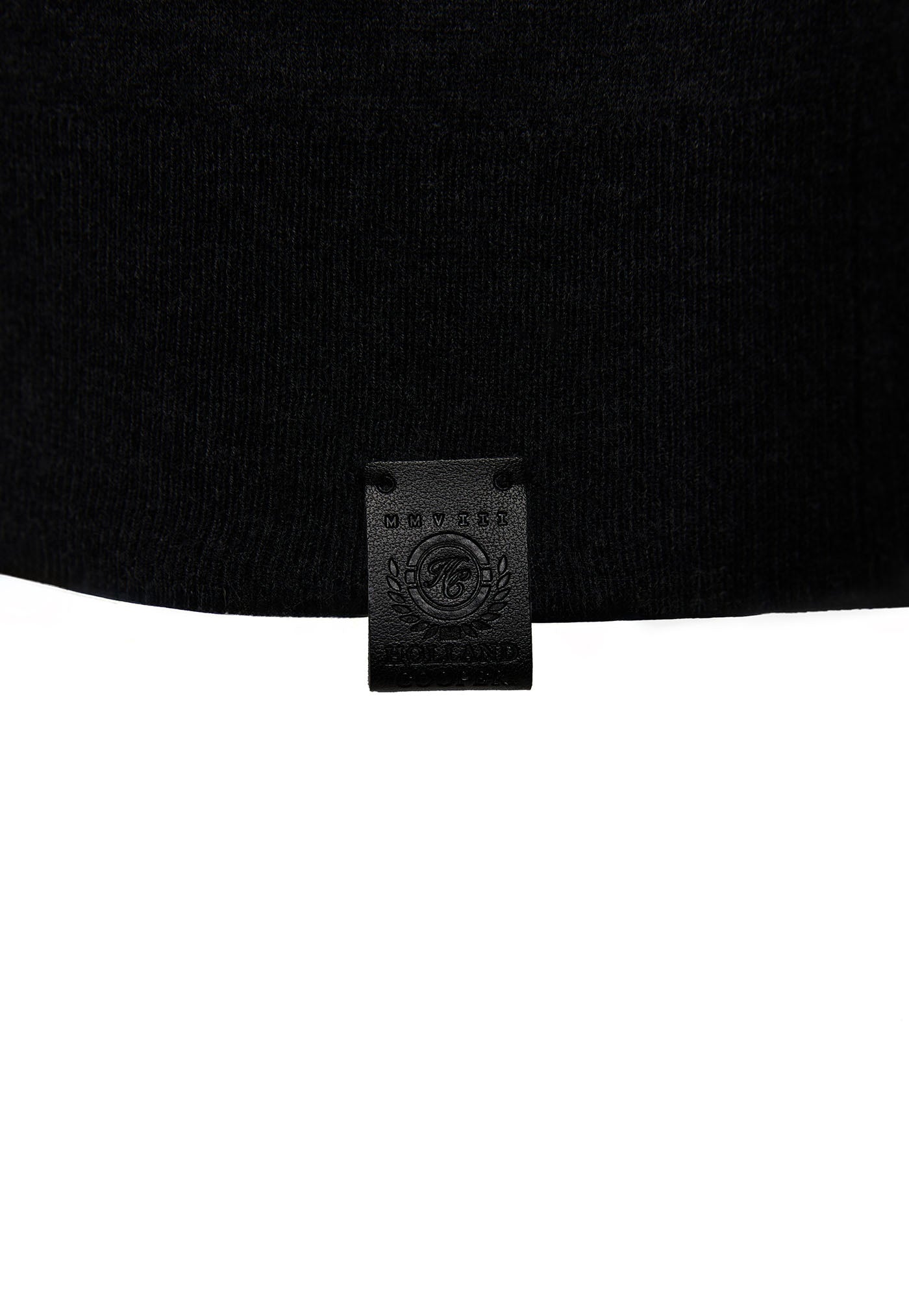 Men's Fine Roll Neck Knit - Black