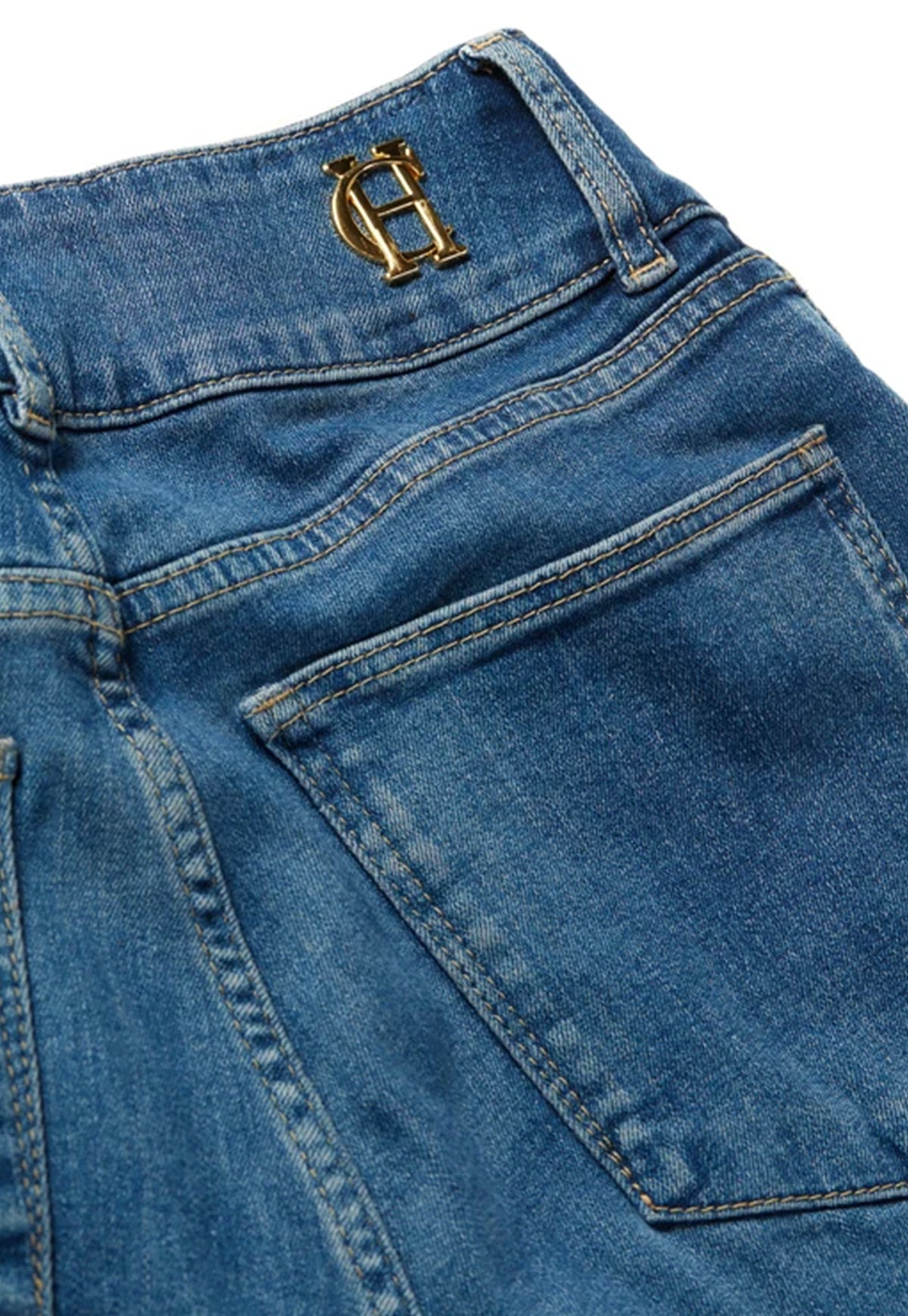 High Rise Flared Jean - Denim