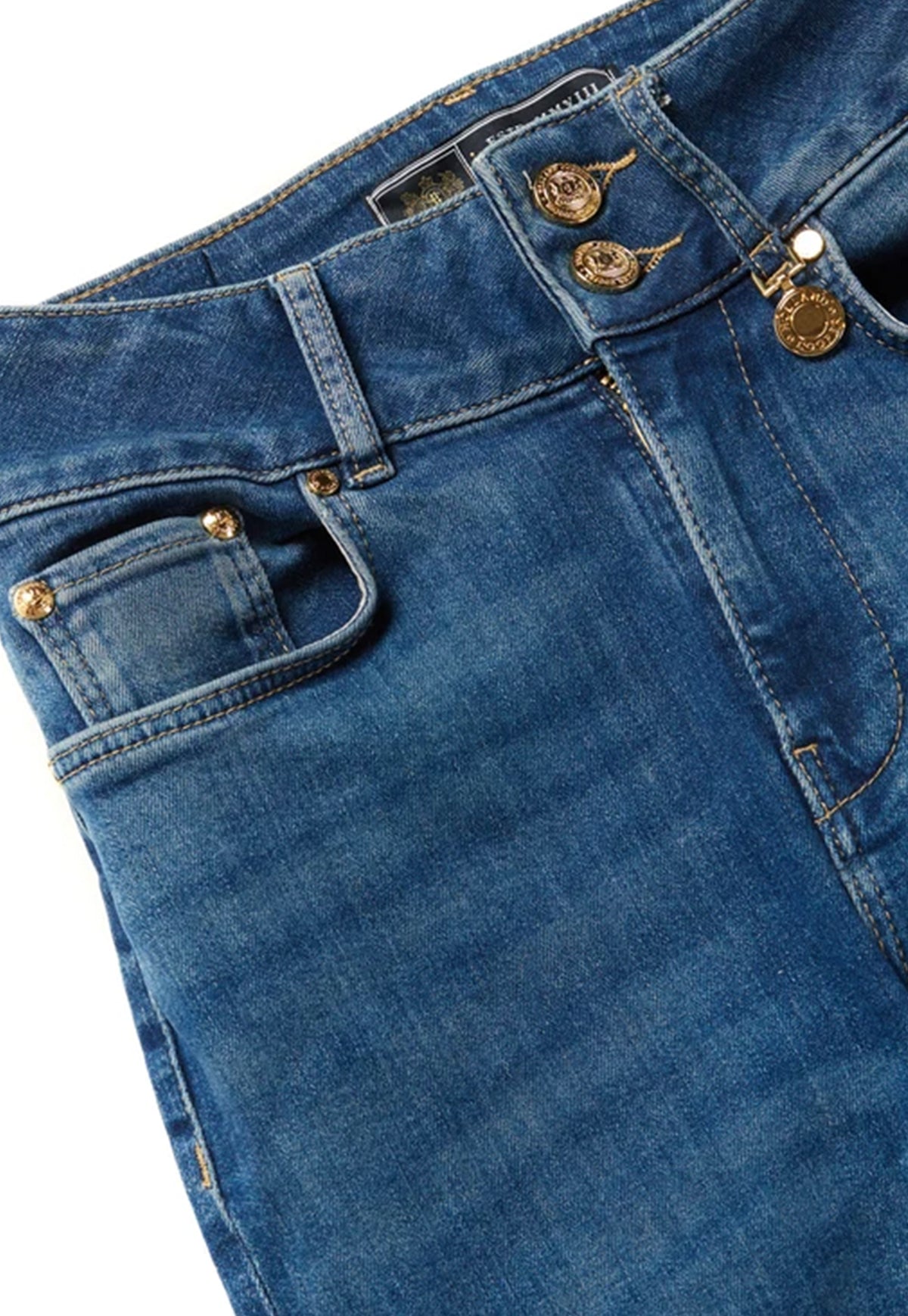 High Rise Flared Jean - Denim