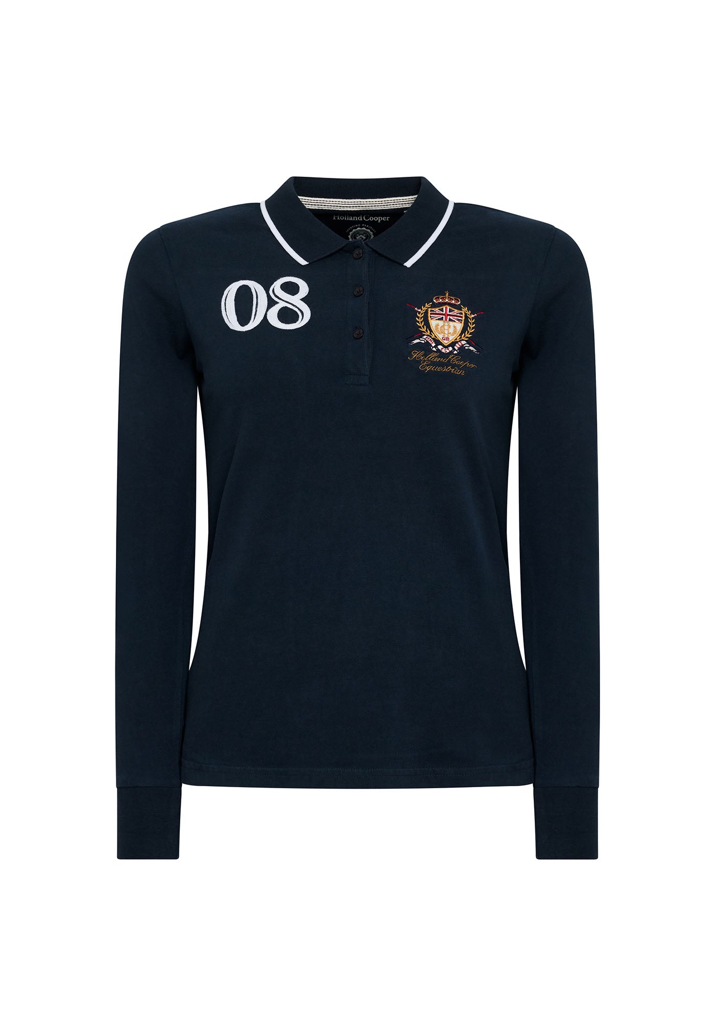 Heritage Long Sleeve Polo Shirt - Ink Navy