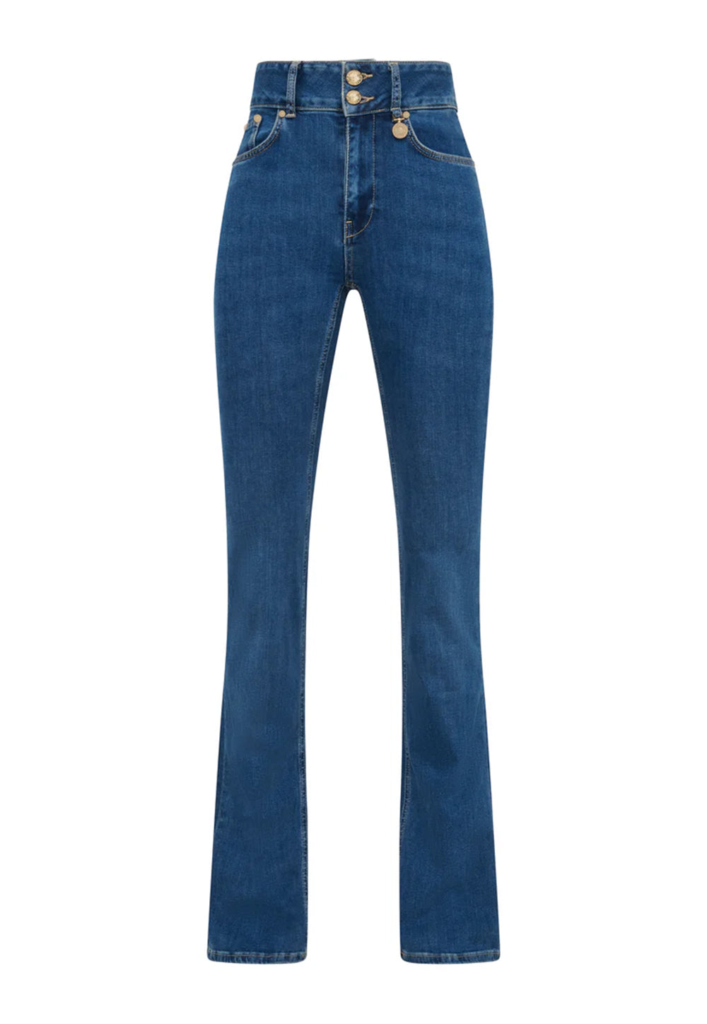 High Rise Flared Jean - Denim