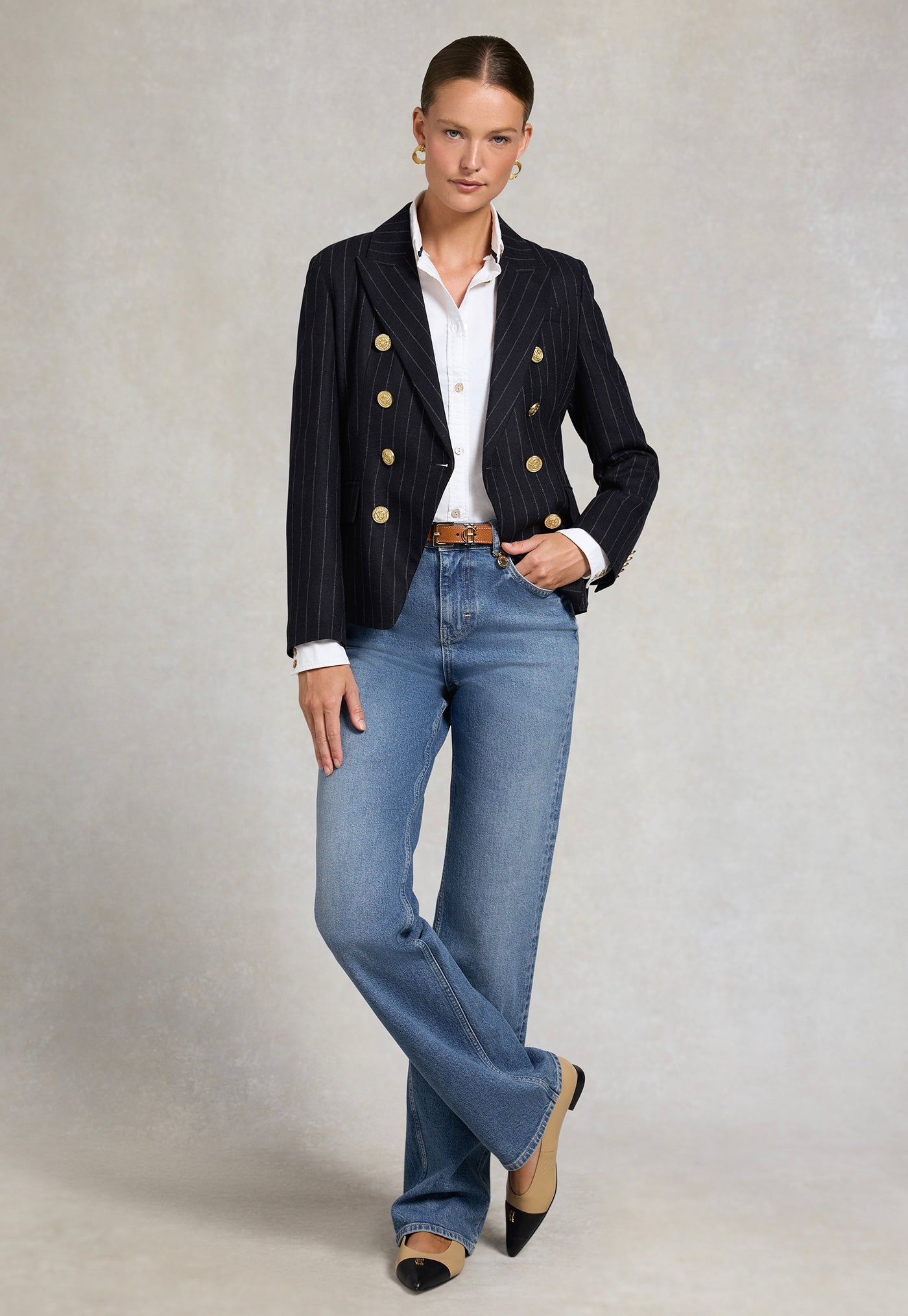 Knightsbridge Blazer - Navy Chalk Pinstripe