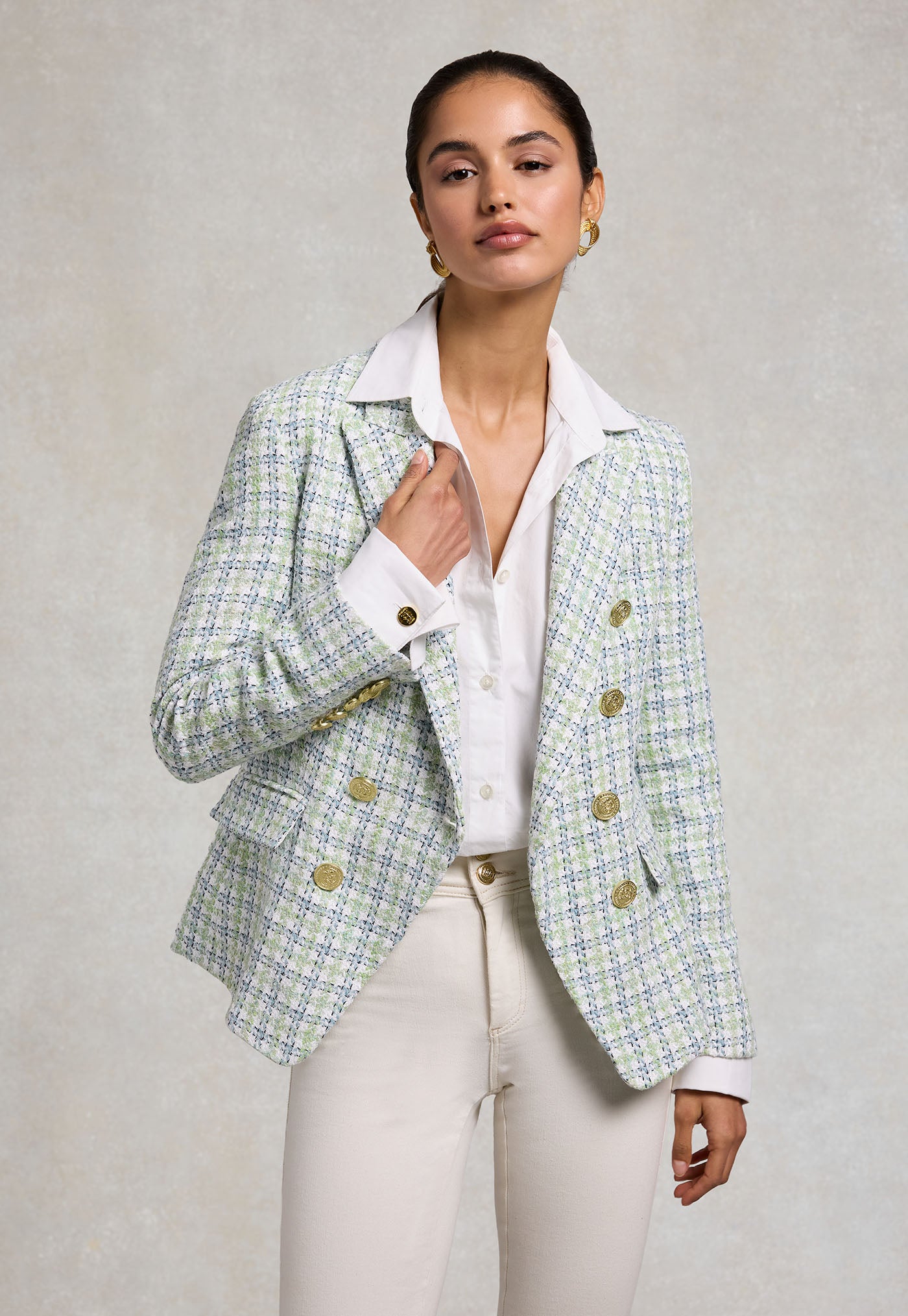 Knightsbridge Blazer - Darwin Green Boucle