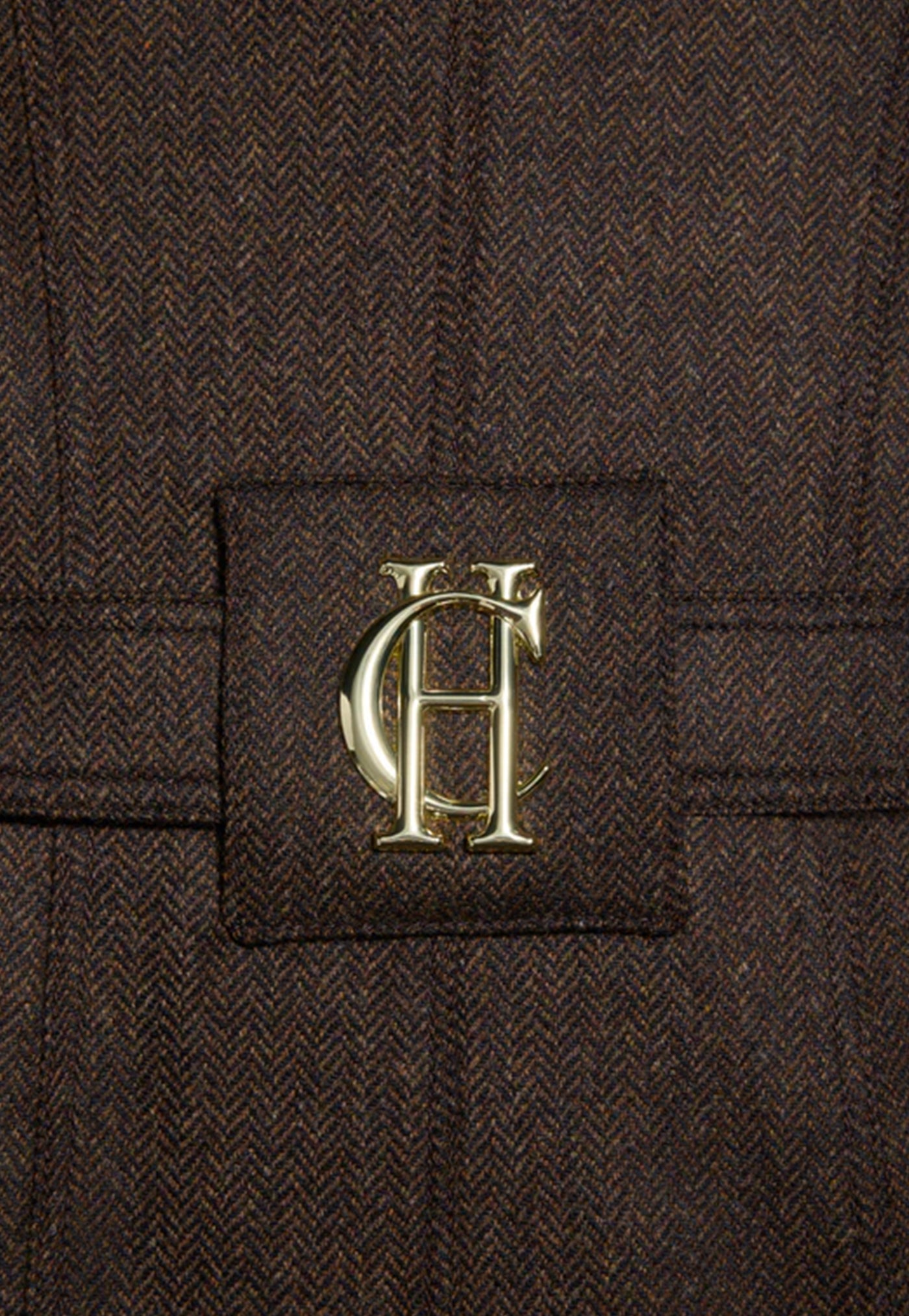 Marlborough Trench Coat - Chocolate Herringbone