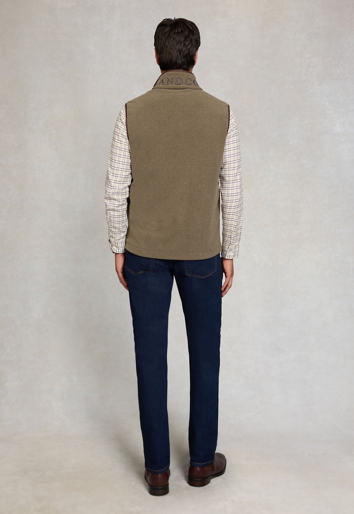 Men's Country Fleece Gilet - Dusty Khaki
