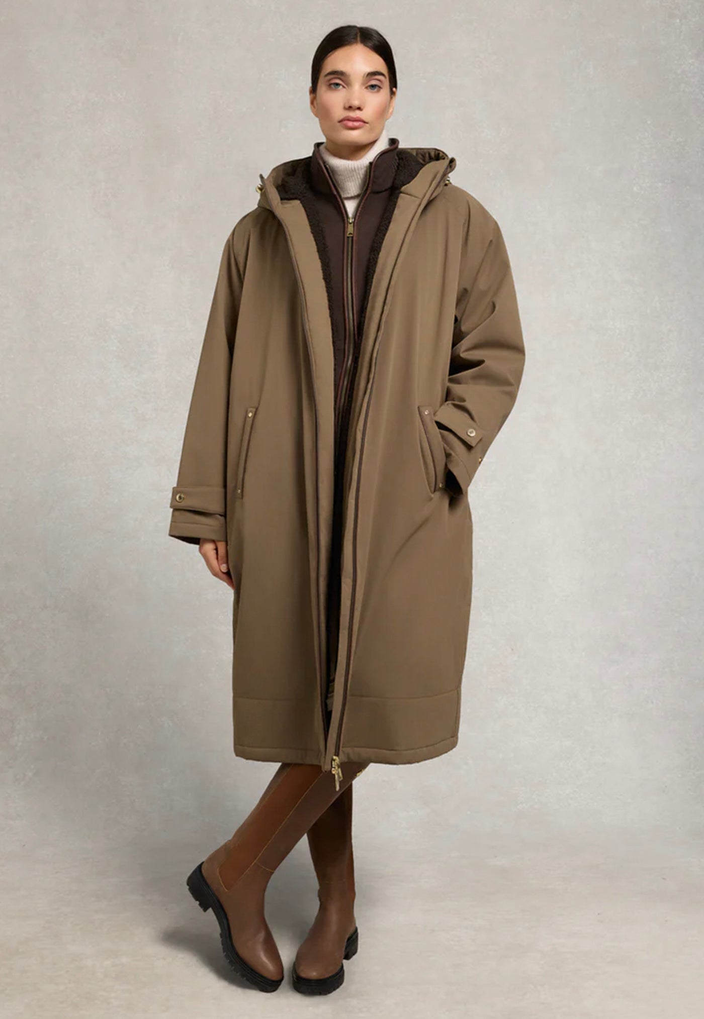 One Size Waterproof Coat - Mink