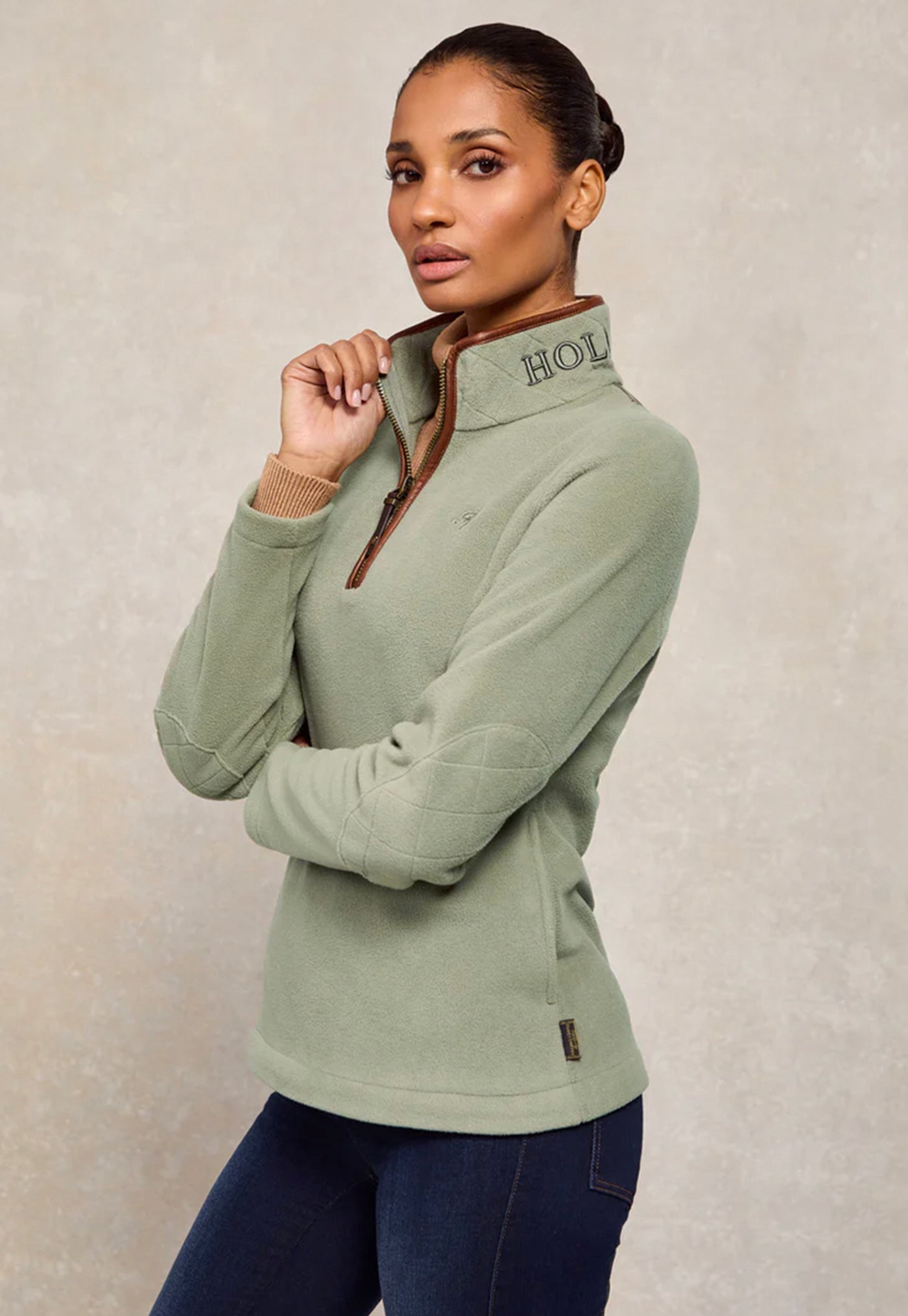 Country Fleece Quarter Zip - Sage