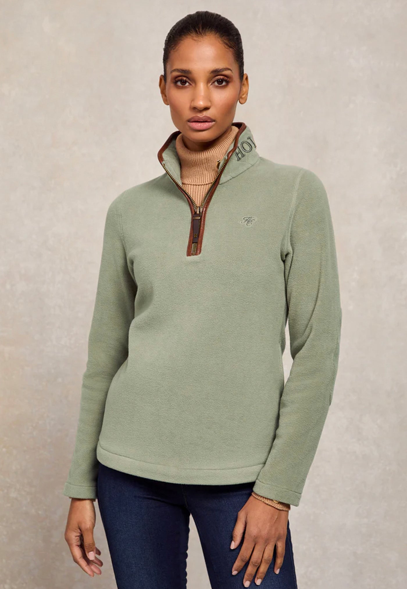 Country Fleece Quarter Zip - Sage