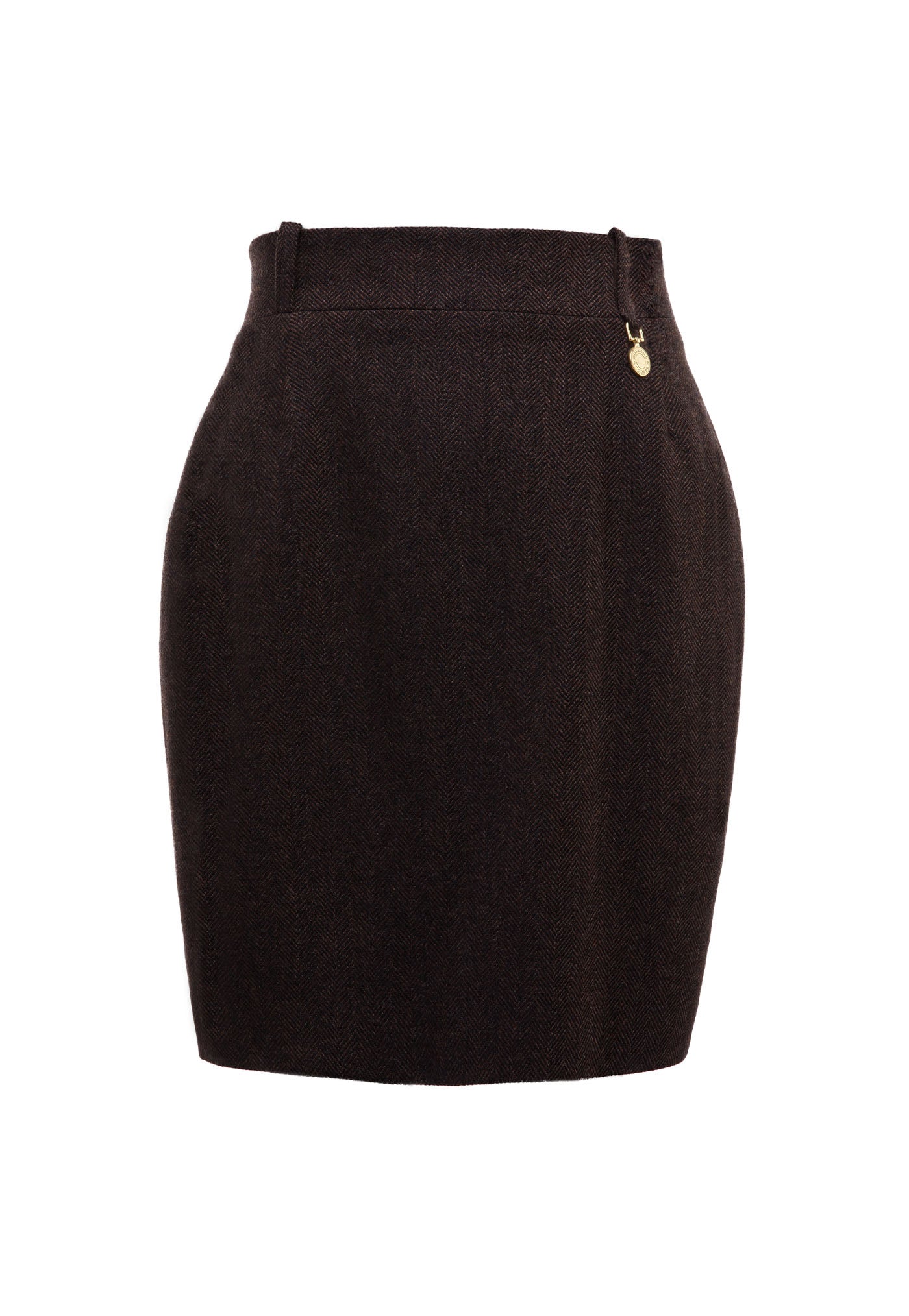 Regency Skirt - Chocolate Herringbone