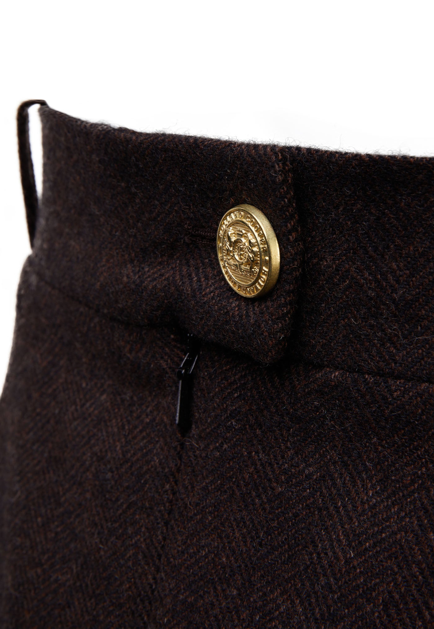 Regency Skirt - Chocolate Herringbone