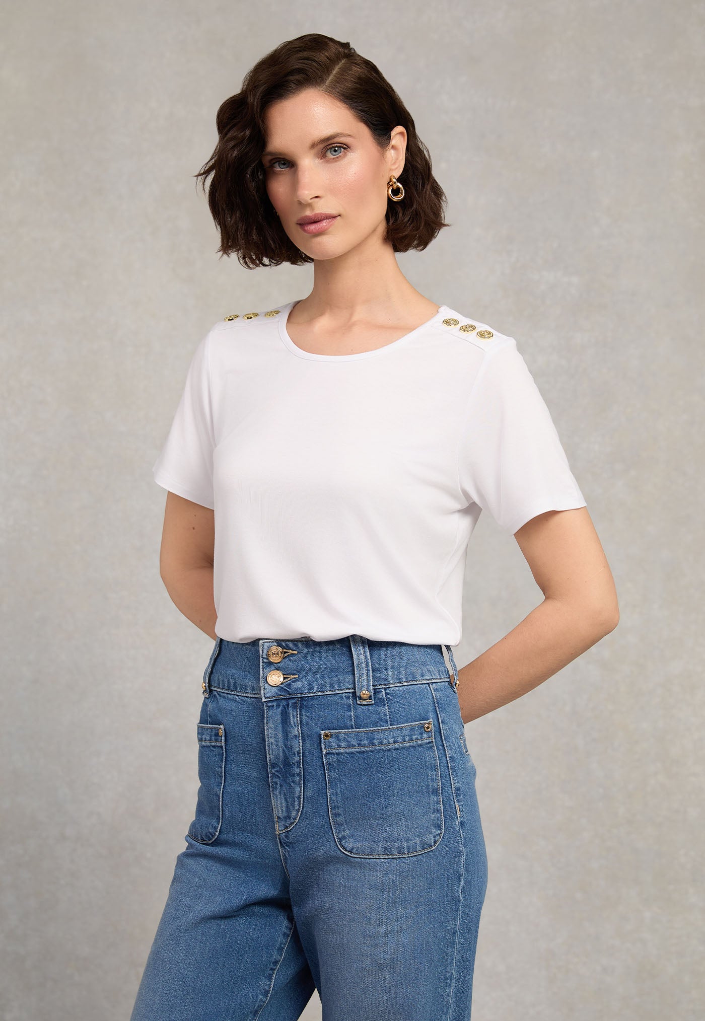 Relax Fit Crew Neck Tee - White