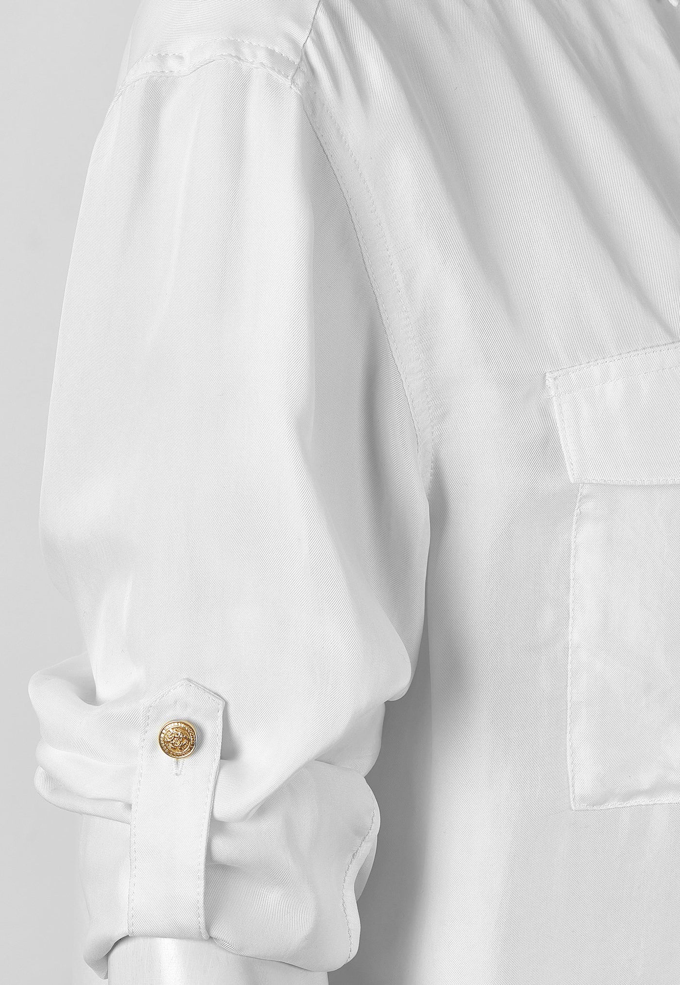 Relaxed Fit Military Shirt - Cream