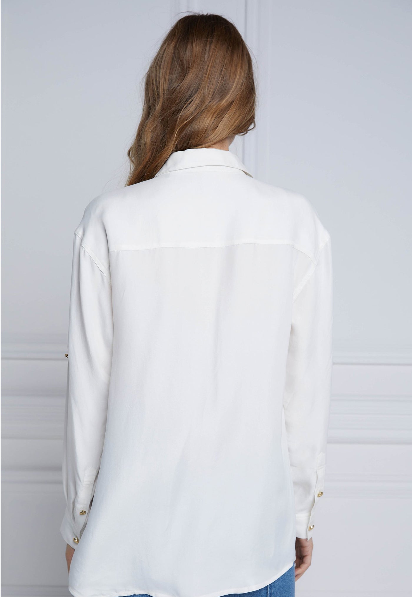 Relaxed Fit Military Shirt - Cream