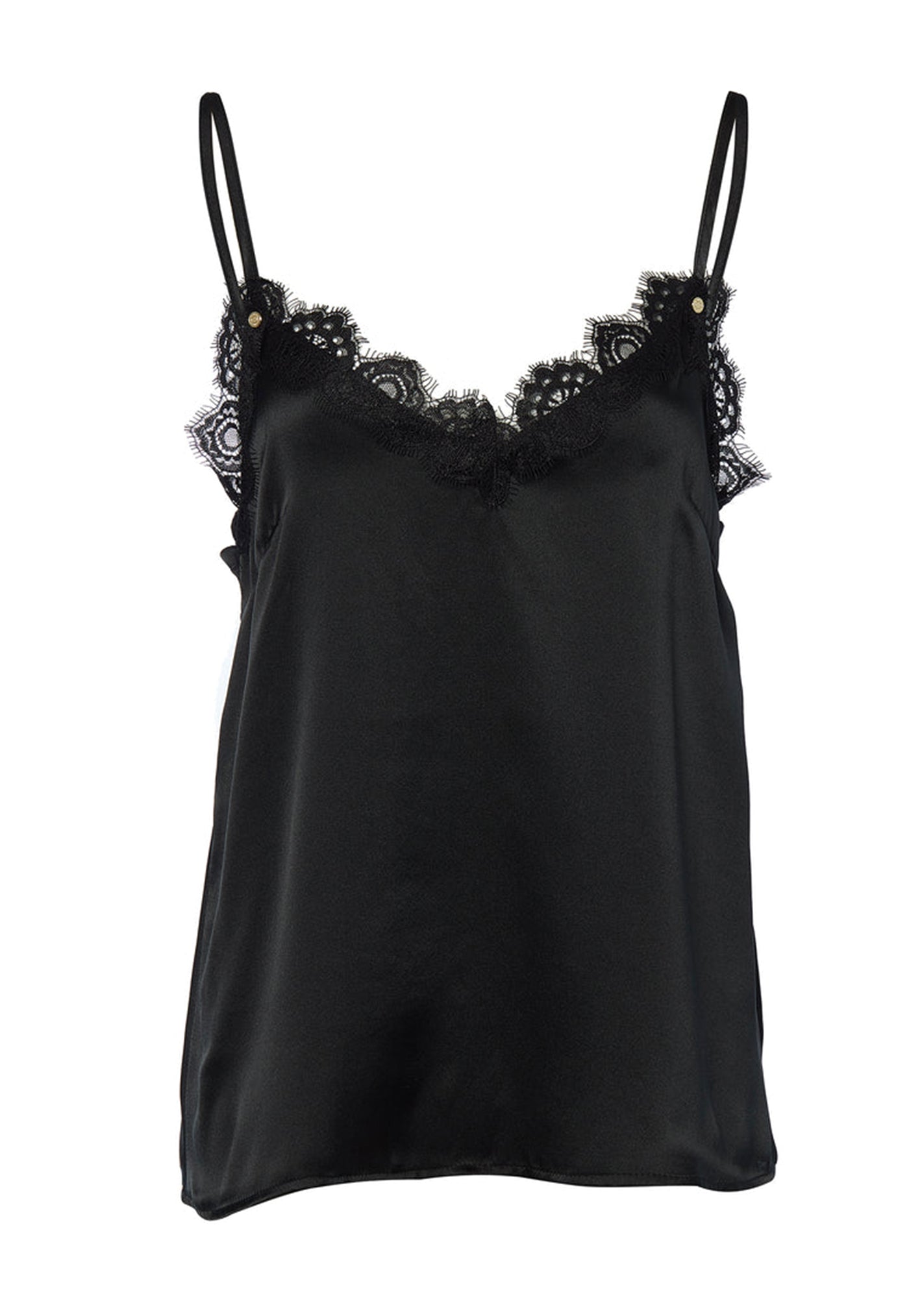 Silk Lace Cami - Black