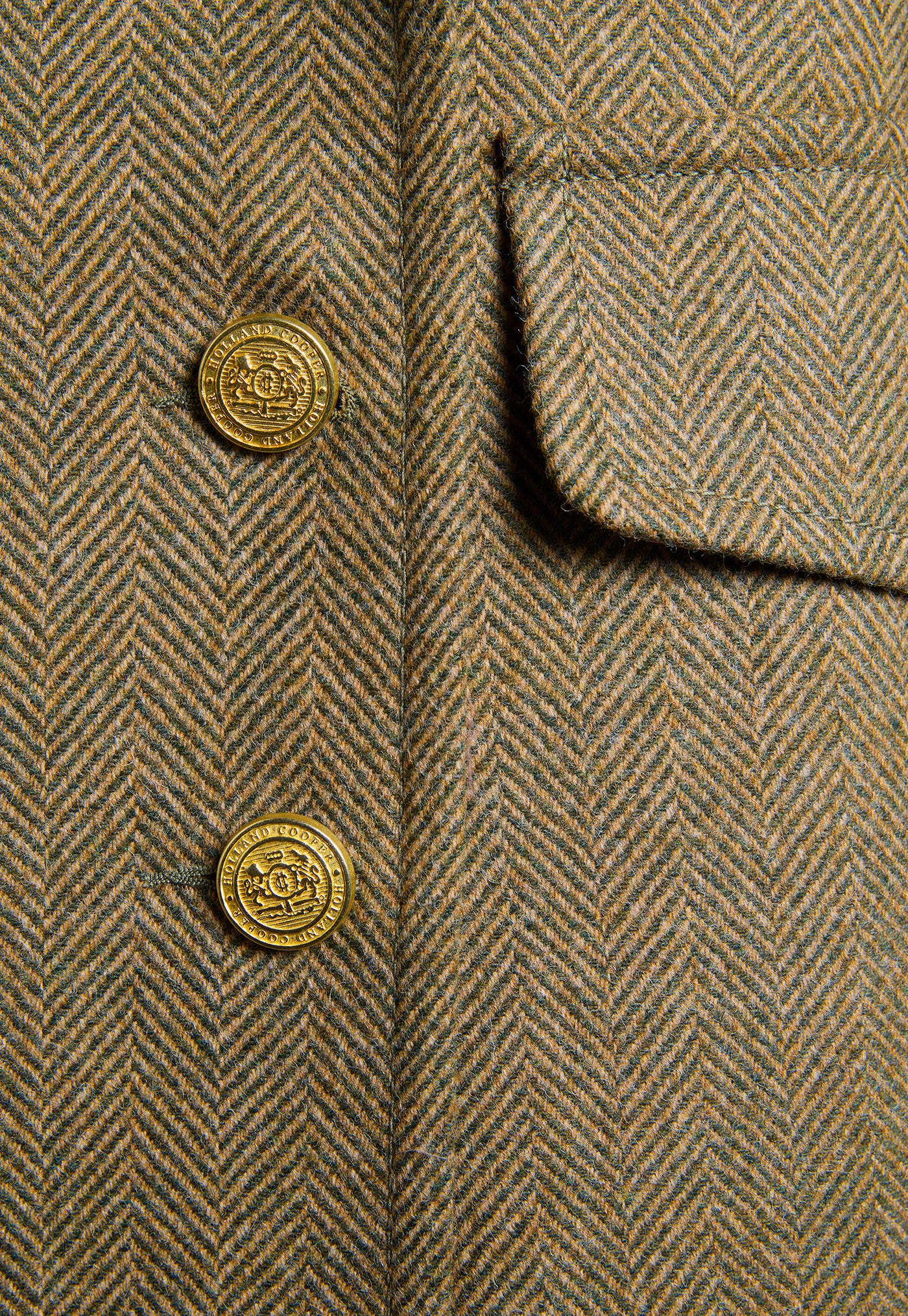 The Great Coat - Moss Herringbone