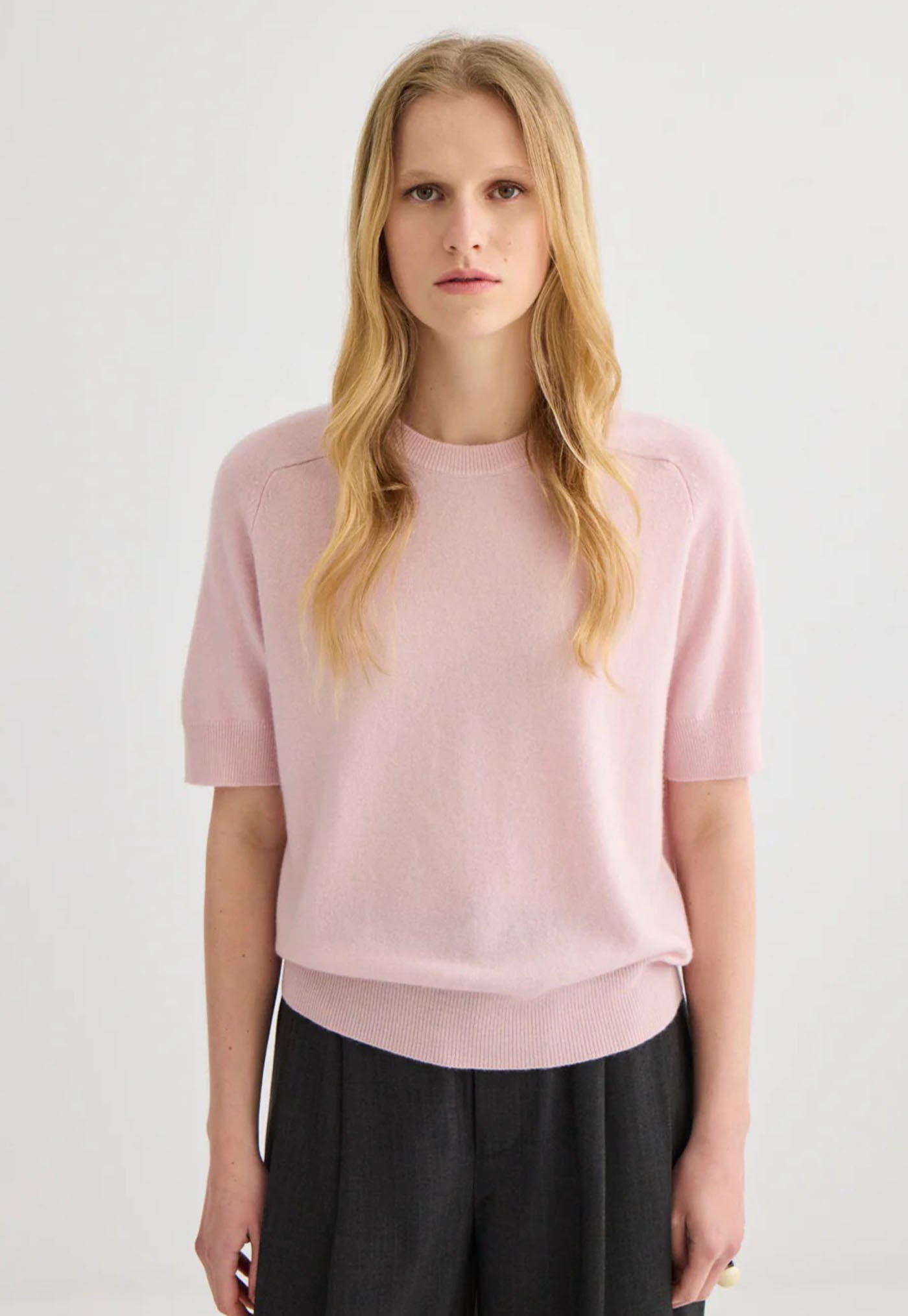 Jasper Short Sleeve Crewneck - Blush